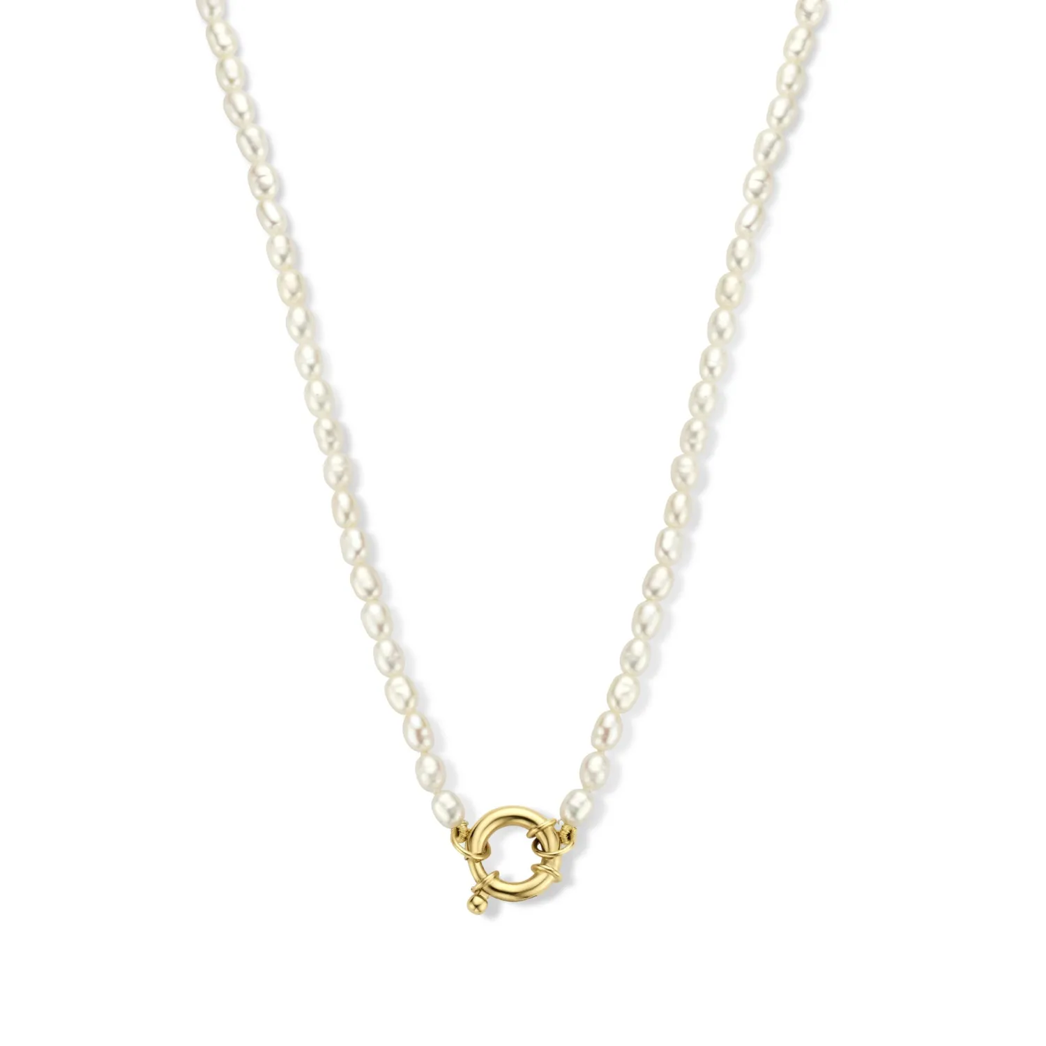 Discount Aidee Marissa 14 karaat gouden collier met zoetwaterparels Parel Colliers