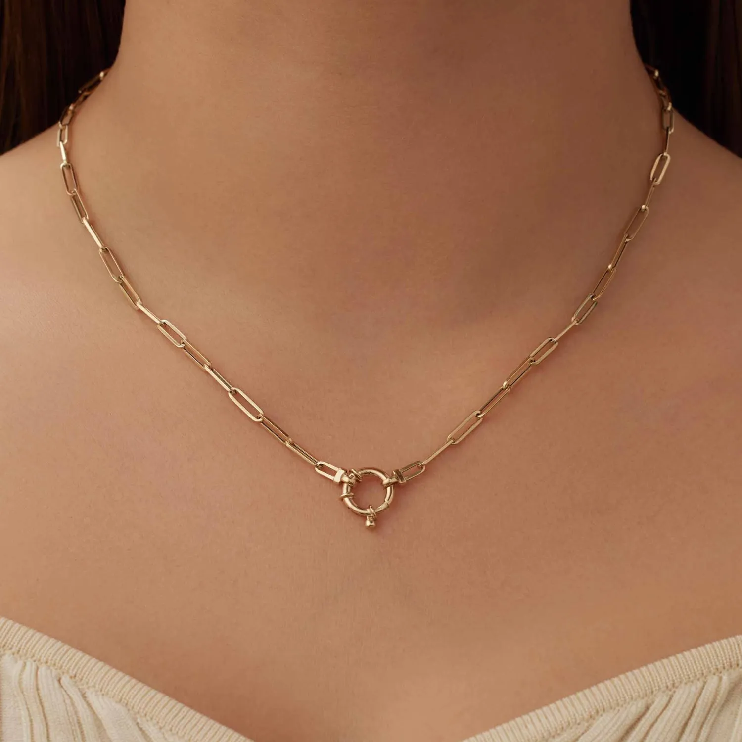 Flash Sale Aidee Odile 14 karaat gouden schakelketting Schakel Colliers