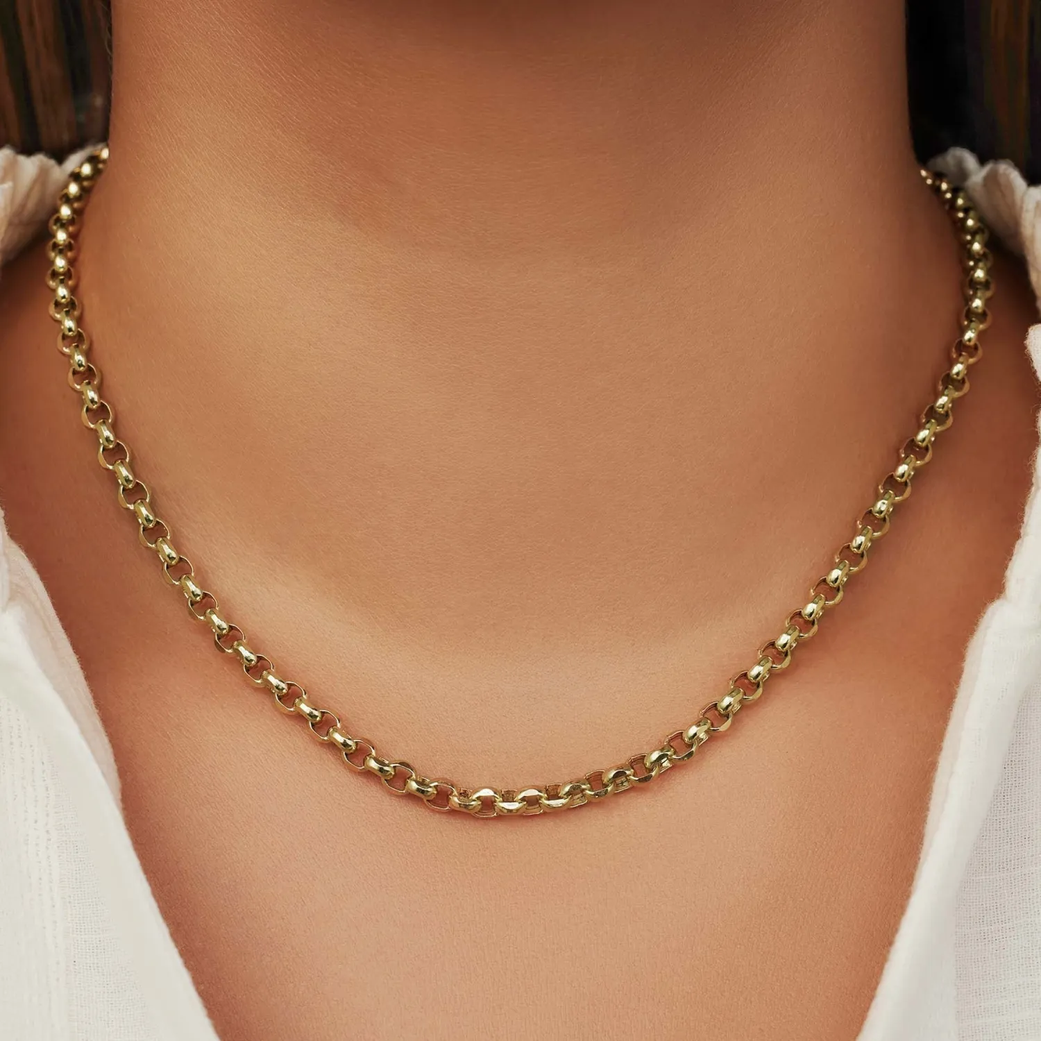 New Aidee Pauline 14 karaat gouden collier met schakels Schakel Colliers