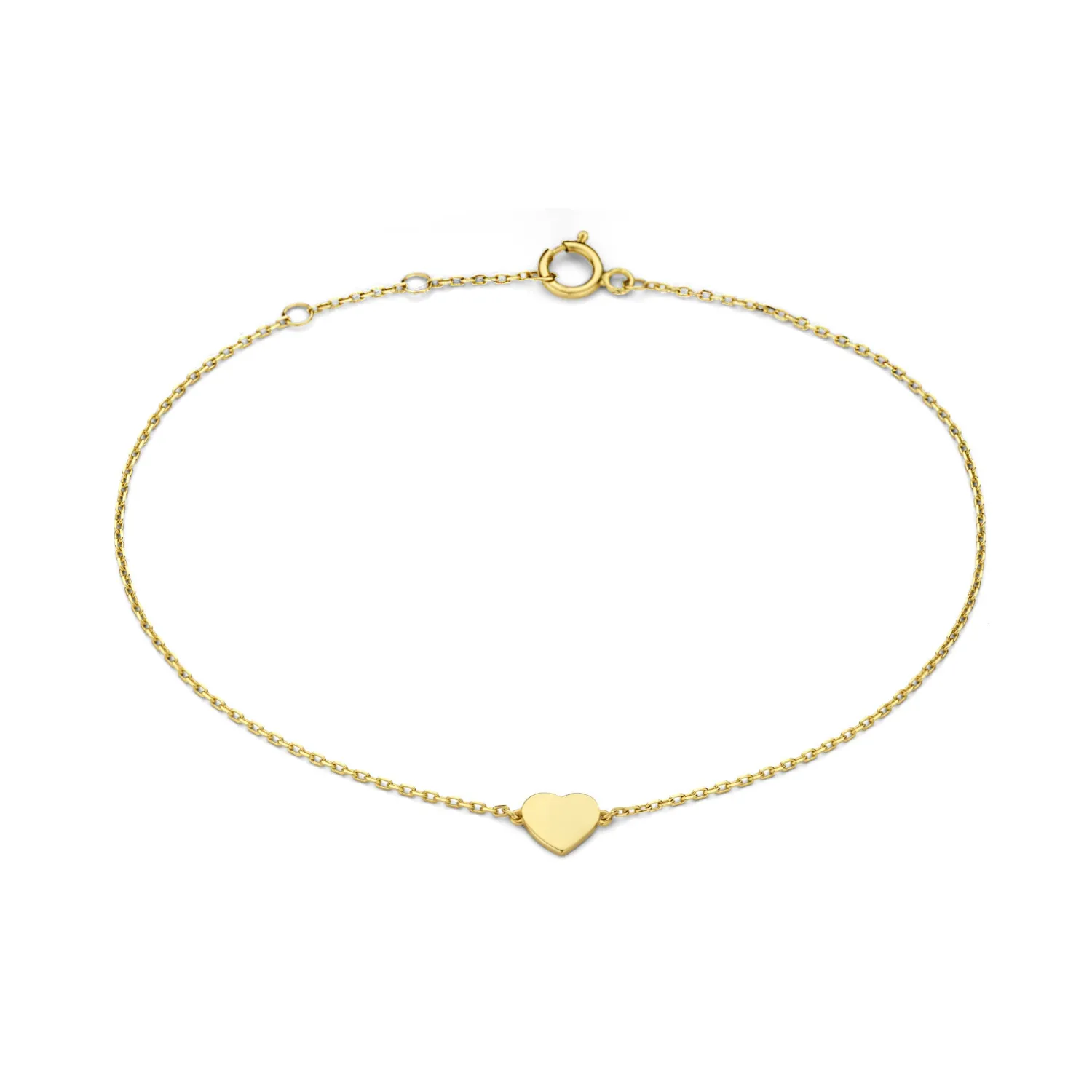 Discount Belleville Amore 14 karaat gouden armband met hartje Hartjes Armbanden