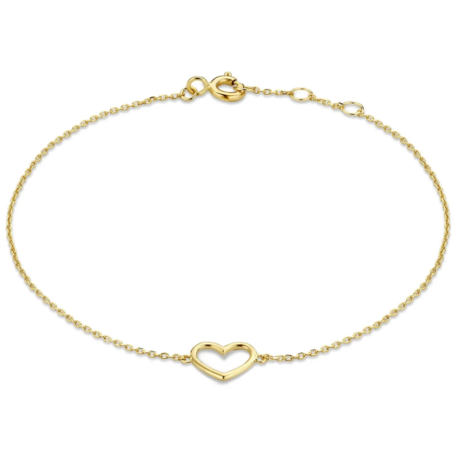 Hot Belleville Amore 14 karaat gouden armband met hartje Hartjes Armbanden