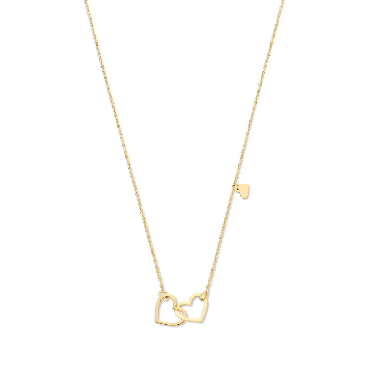 Best Sale Belleville Amore 14 karaat gouden collier met hartje Hartjes Colliers