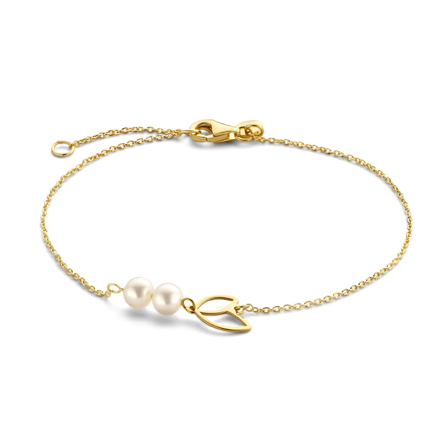 Shop Belleville Noémi 14 karaat gouden armband met zoetwaterparels Parel Armbanden