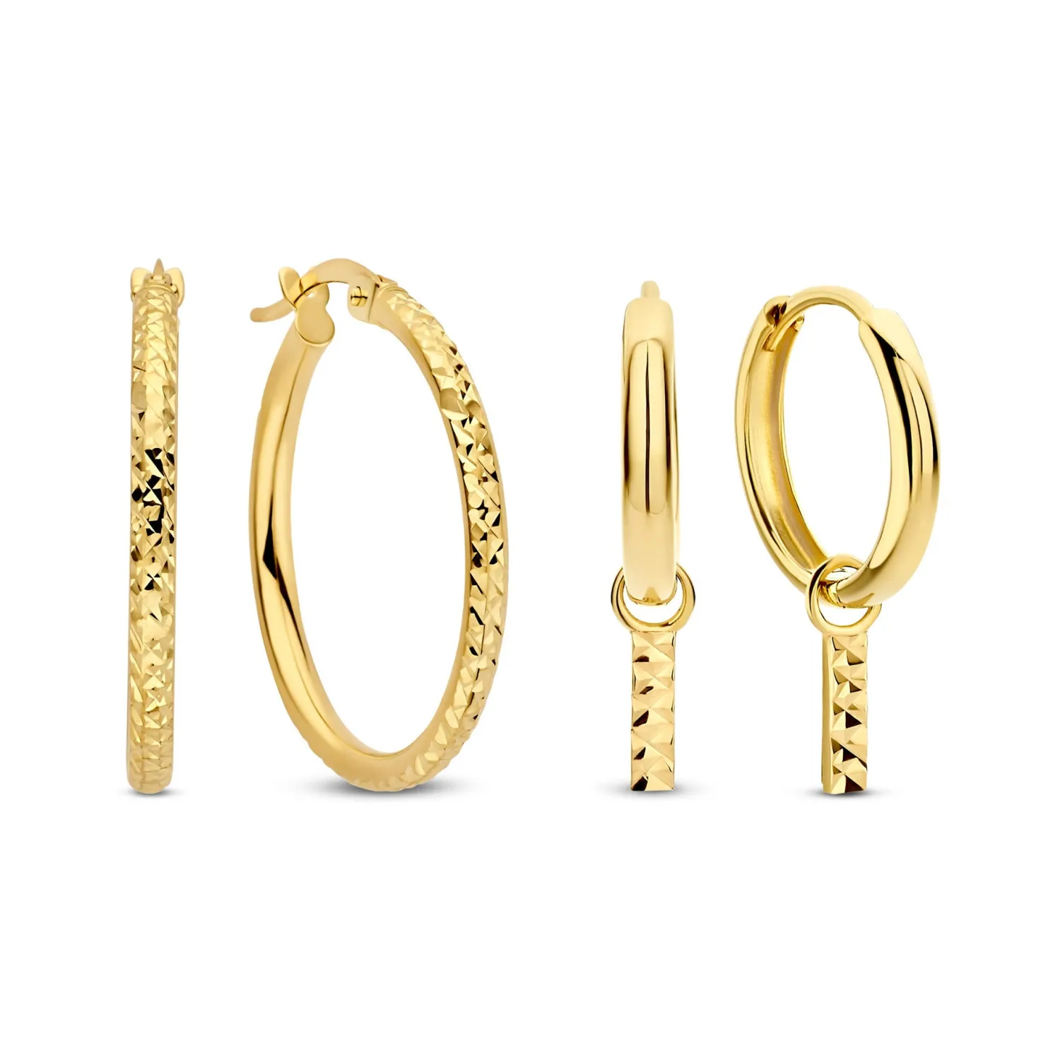 Best Sale Cadeau d'Isabel 14 karaat gouden oorbellen set Oorbellen Sets | Creolen