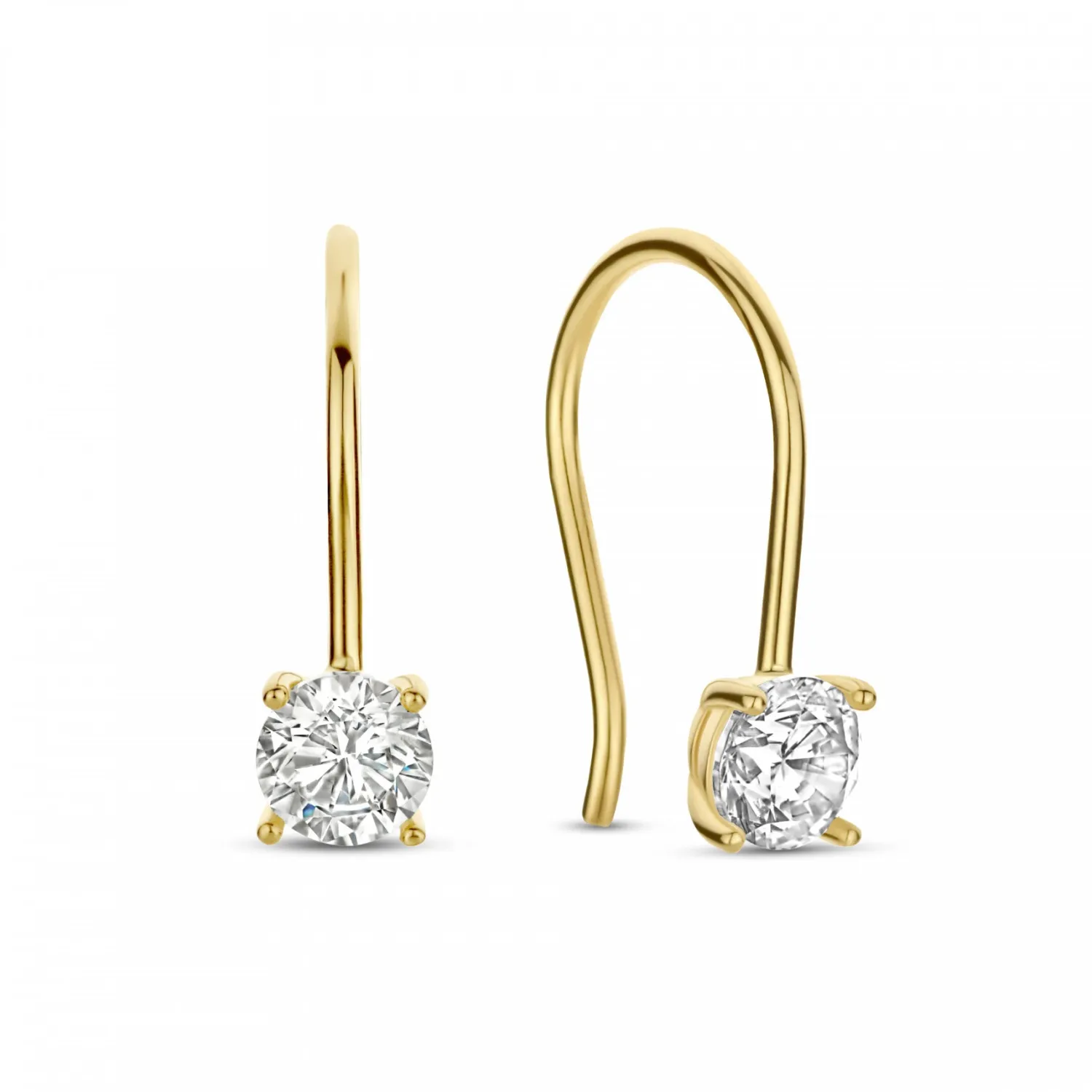 Discount Cadeau d'Isabel 14 karaat gouden oorbellen set met zirkonia steentjes Oorbellen Sets | Oorhangers
