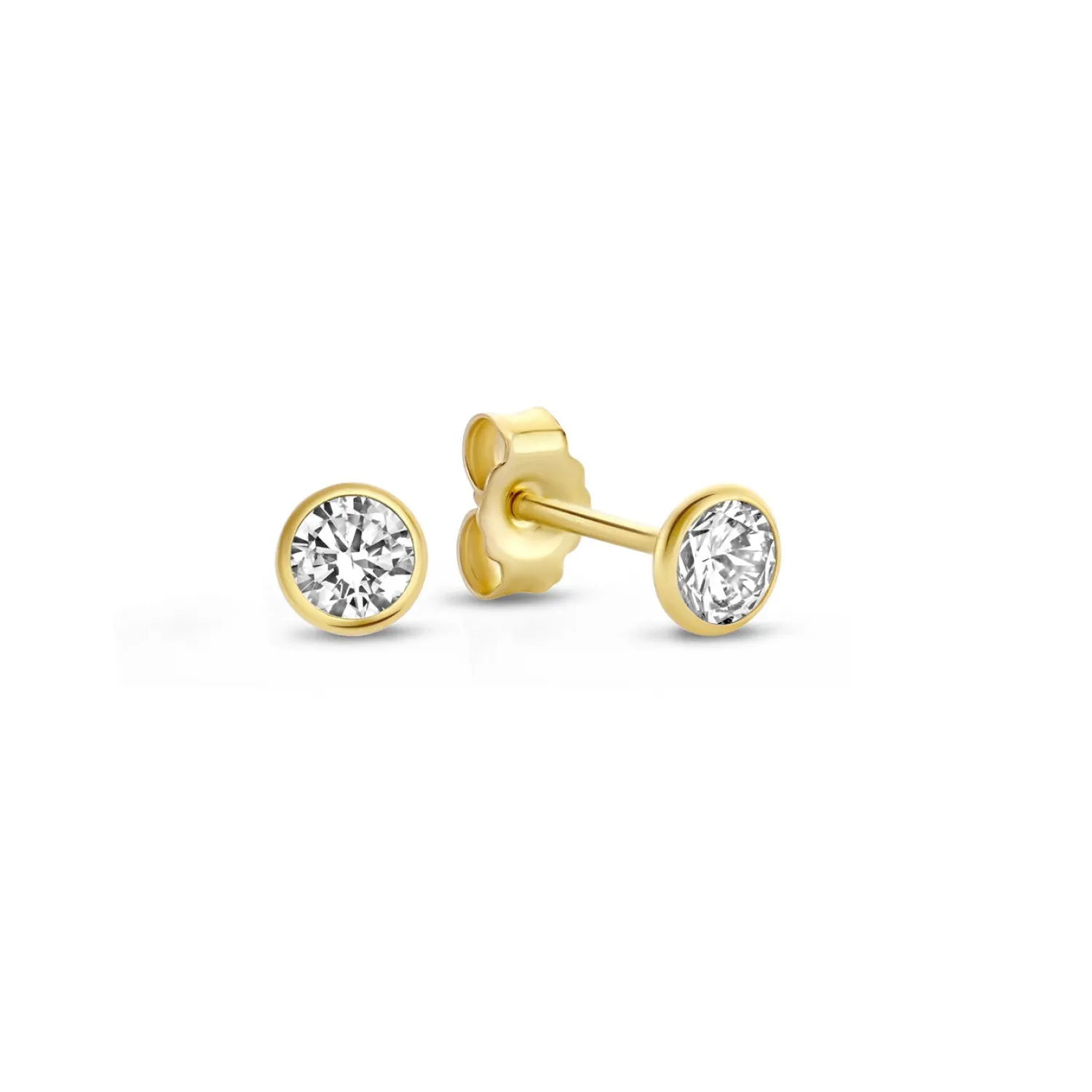 Discount Cadeau d'Isabel 14 karaat gouden oorbellen set met zirkonia steentjes Oorbellen Sets | Oorhangers