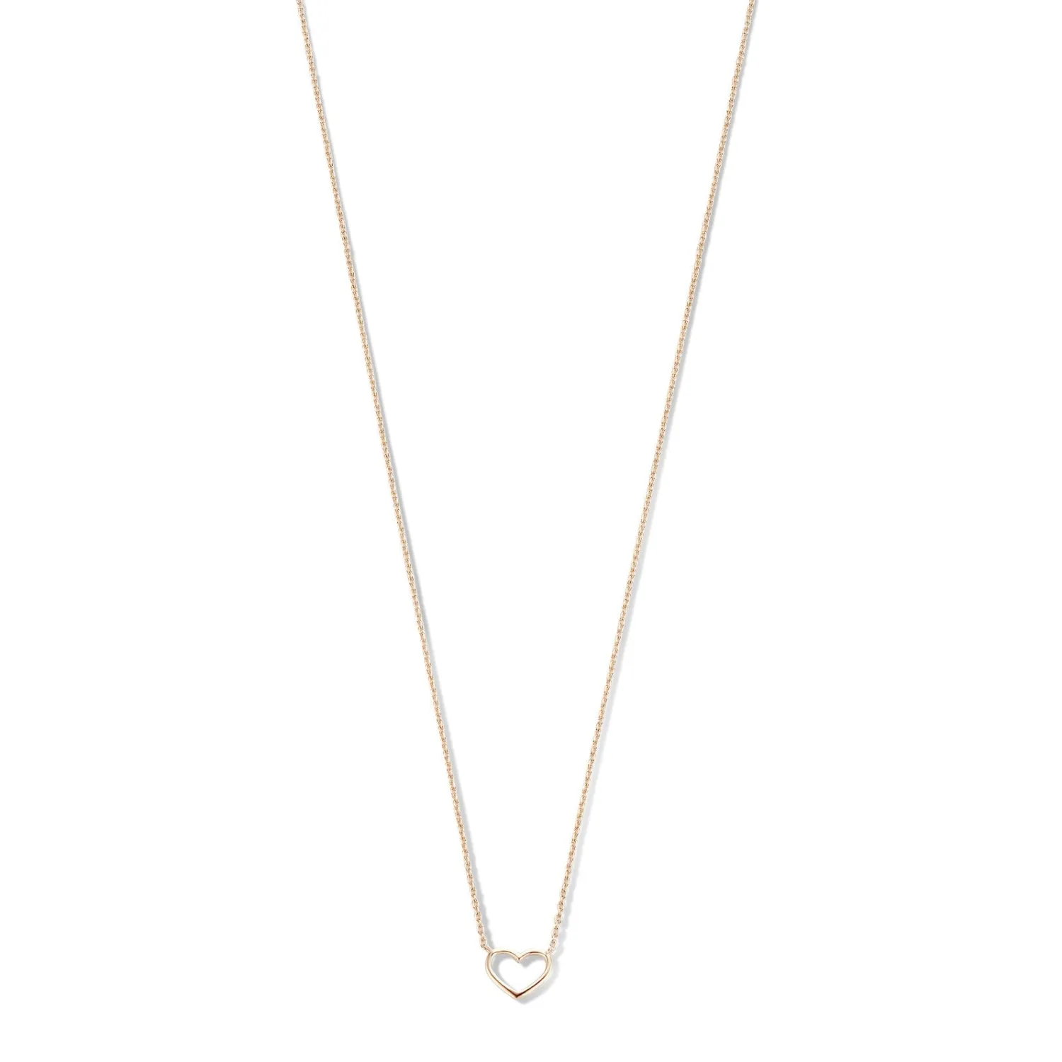 Shop Cadeau d'Isabel 14 karaat rosé gouden collier en armband giftset met hartje Rosé Gouden Colliers | Rosé Gouden Armbanden