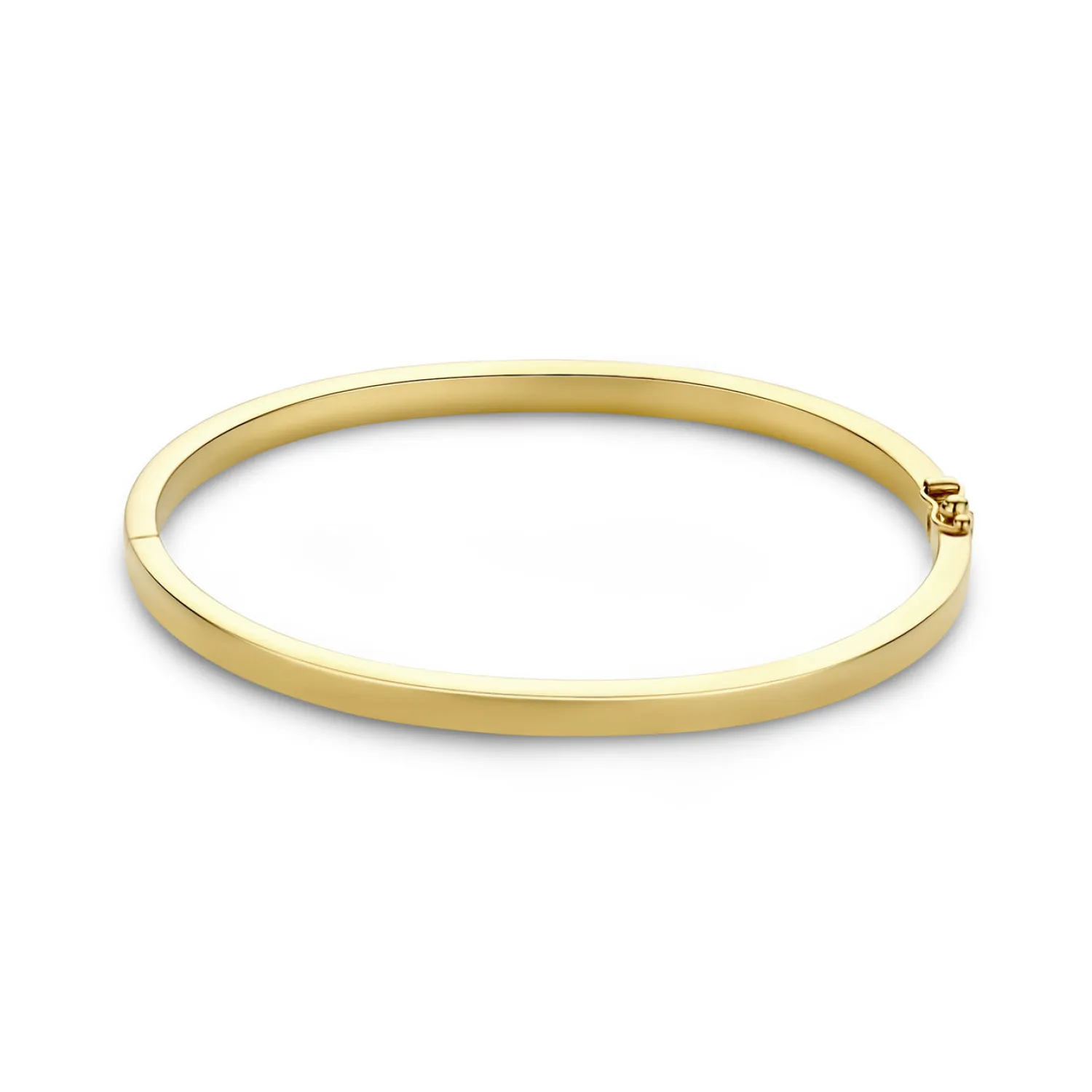 Best Sale Cour d'Honneur Clara 14 karaat gouden bangle met rechthoekige rand Bangles