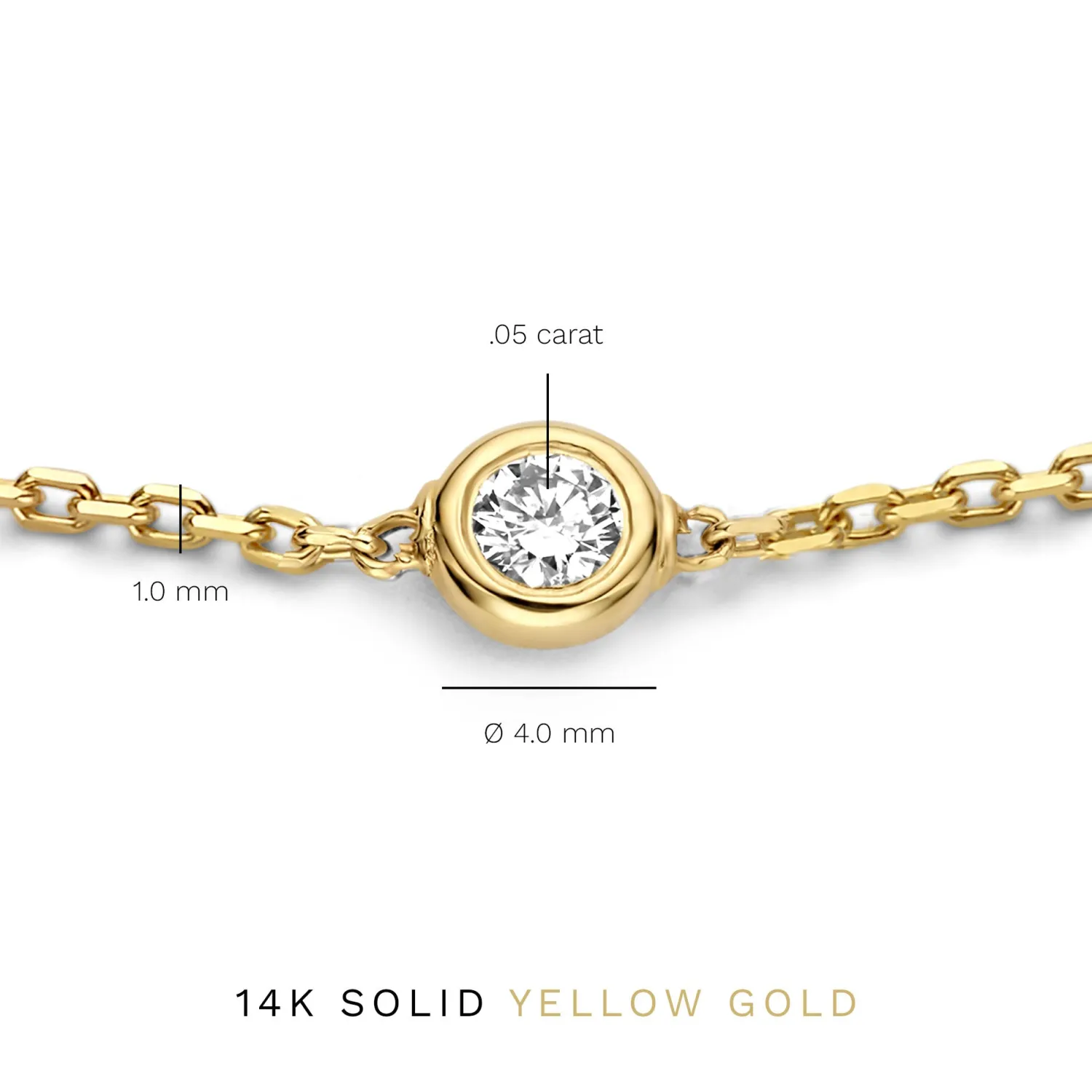 Sale De la Paix Alfie 14 karaat gouden armband met diamant 0.05 karaat Diamanten Armbanden