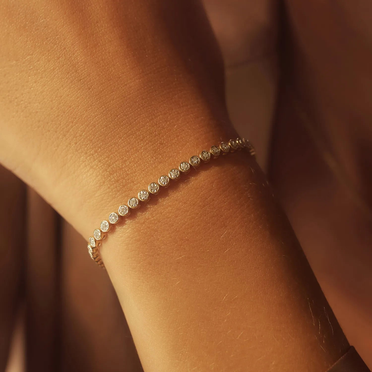 Cheap De la Paix Alfie 14 karaat gouden tennis armband met diamant 0.36 karaat Diamanten Armbanden