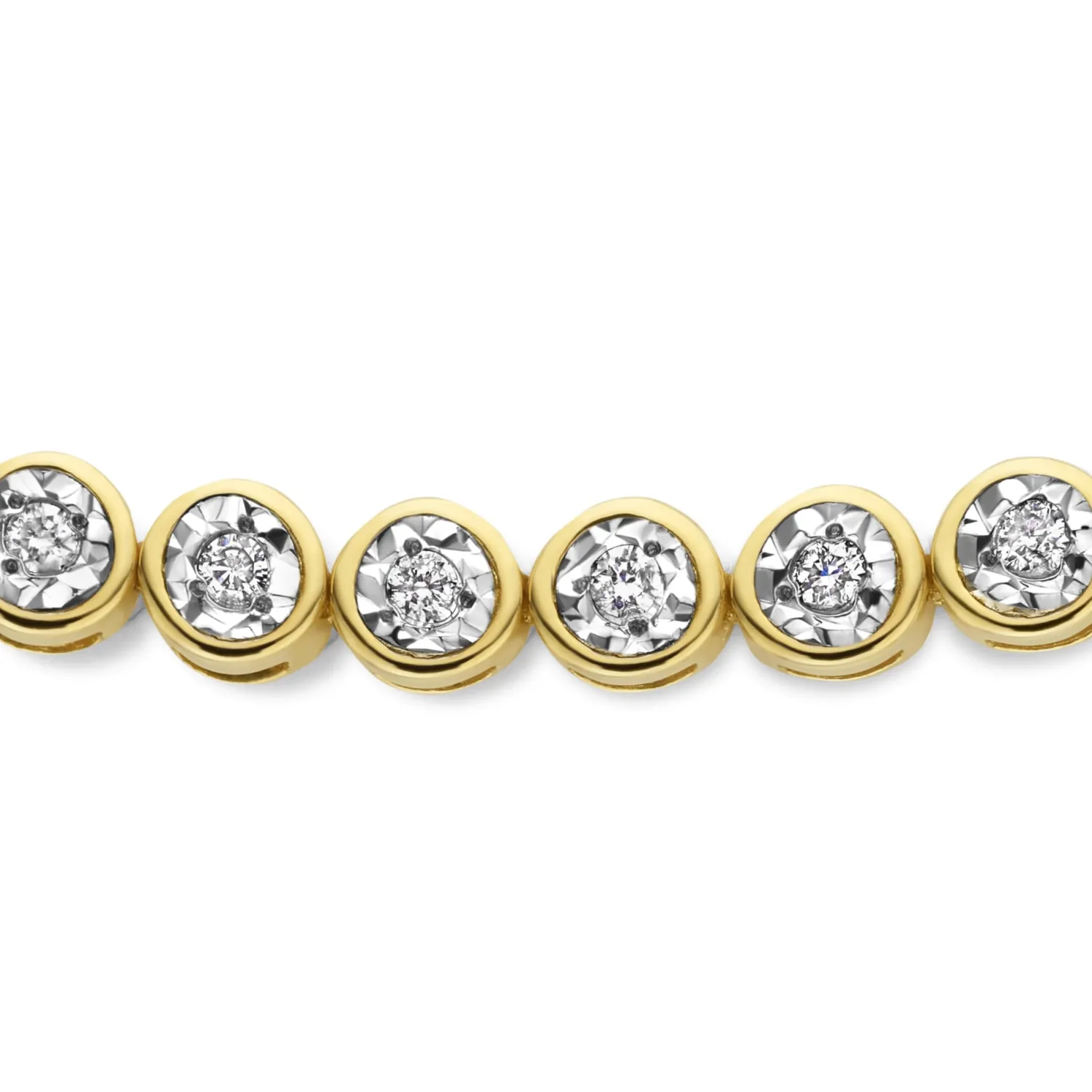 Cheap De la Paix Alfie 14 karaat gouden tennis armband met diamant 0.36 karaat Diamanten Armbanden