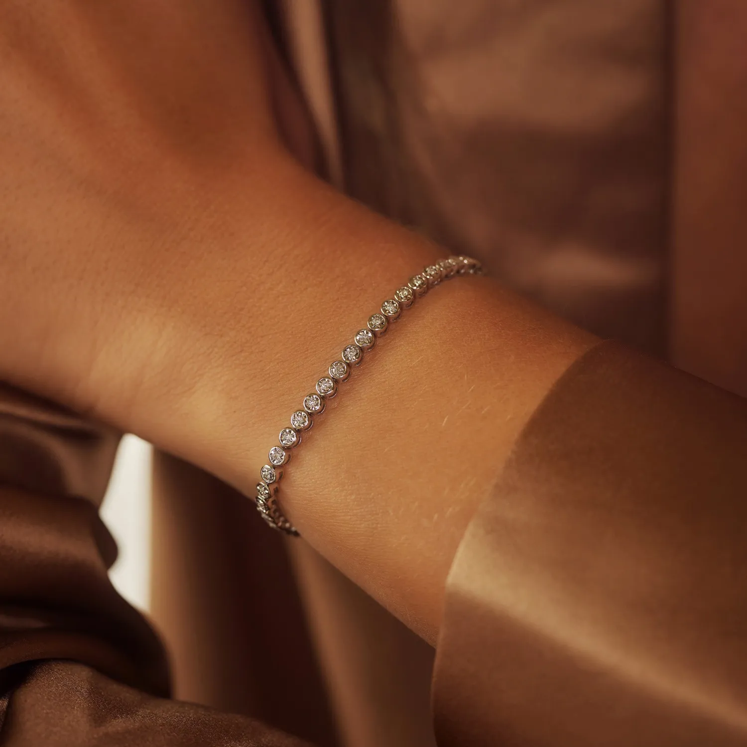Clearance De la Paix Alfie 14 karaat witgouden tennis armband met diamant 0.36 karaat Witgouden Armbanden | Diamanten Armbanden