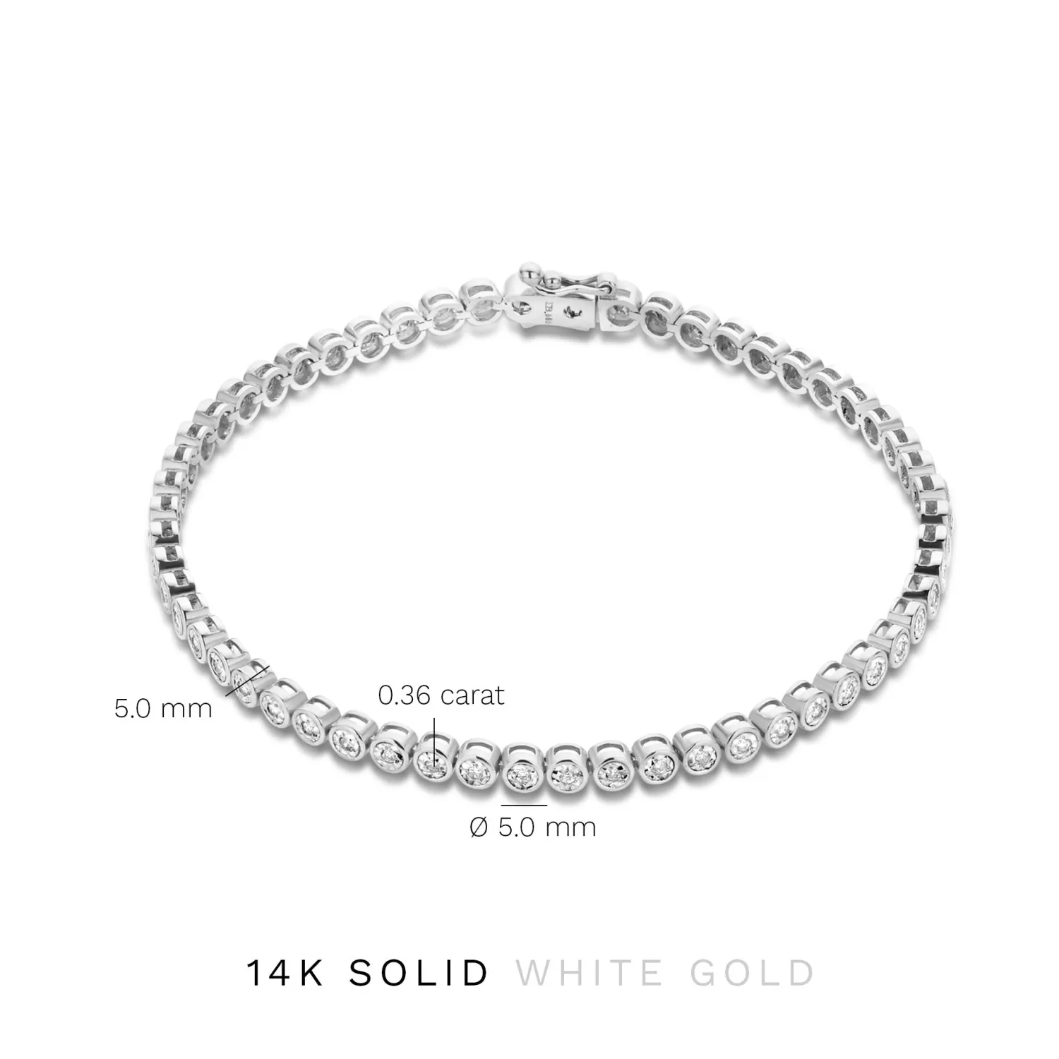Clearance De la Paix Alfie 14 karaat witgouden tennis armband met diamant 0.36 karaat Witgouden Armbanden | Diamanten Armbanden