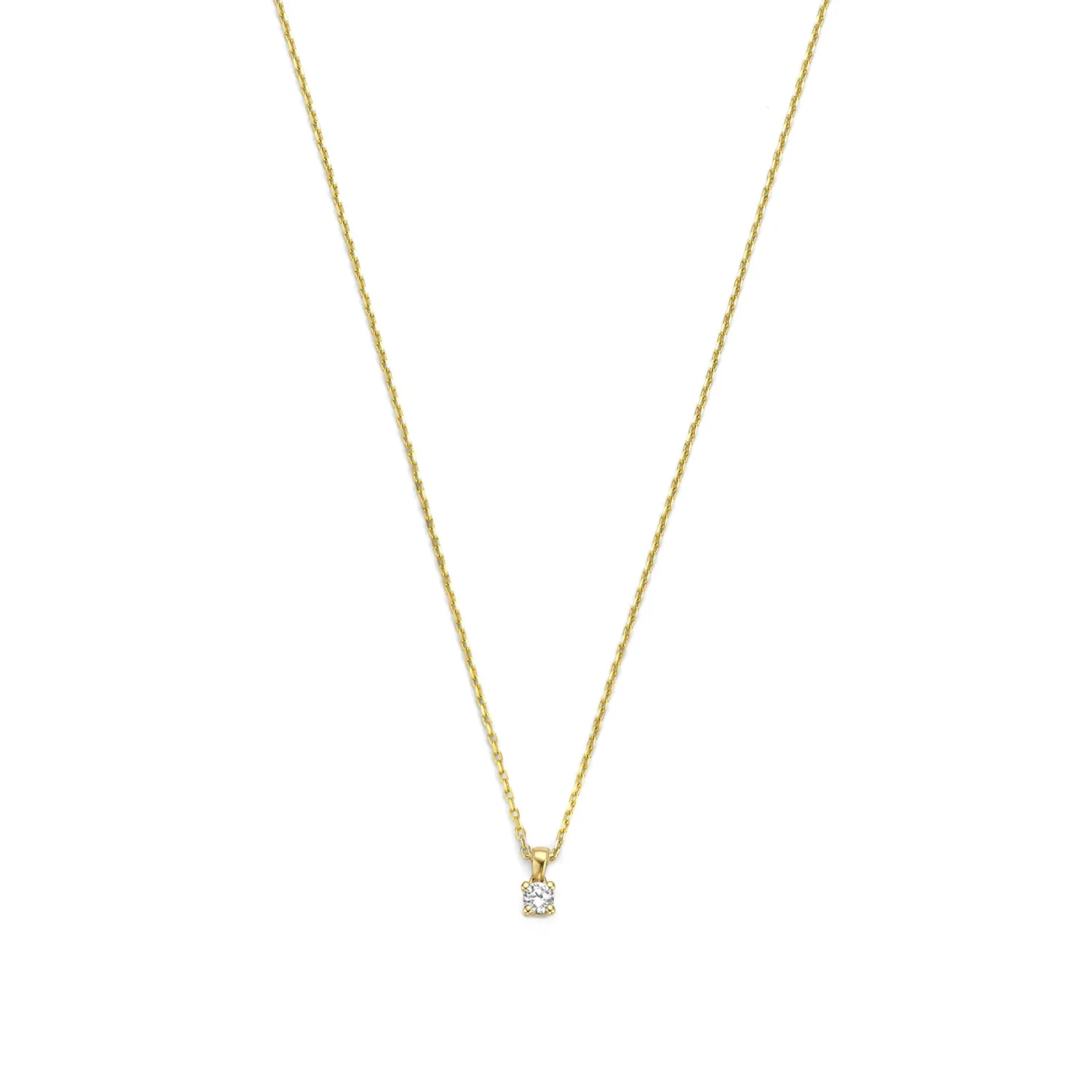 Best De la Paix Celesse 14 karaat gouden collier met diamant 0.07 karaat Diamanten Colliers