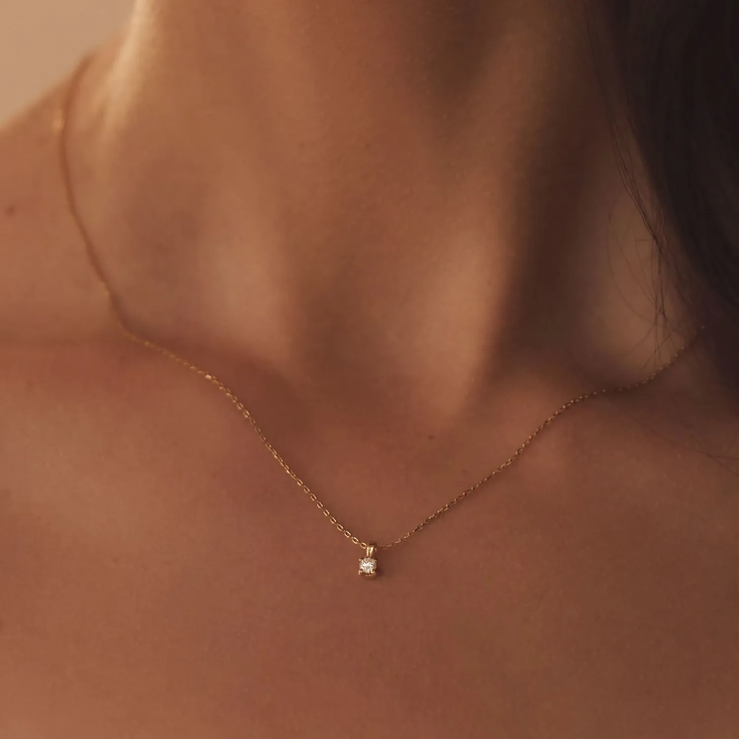 Best De la Paix Celesse 14 karaat gouden collier met diamant 0.07 karaat Diamanten Colliers