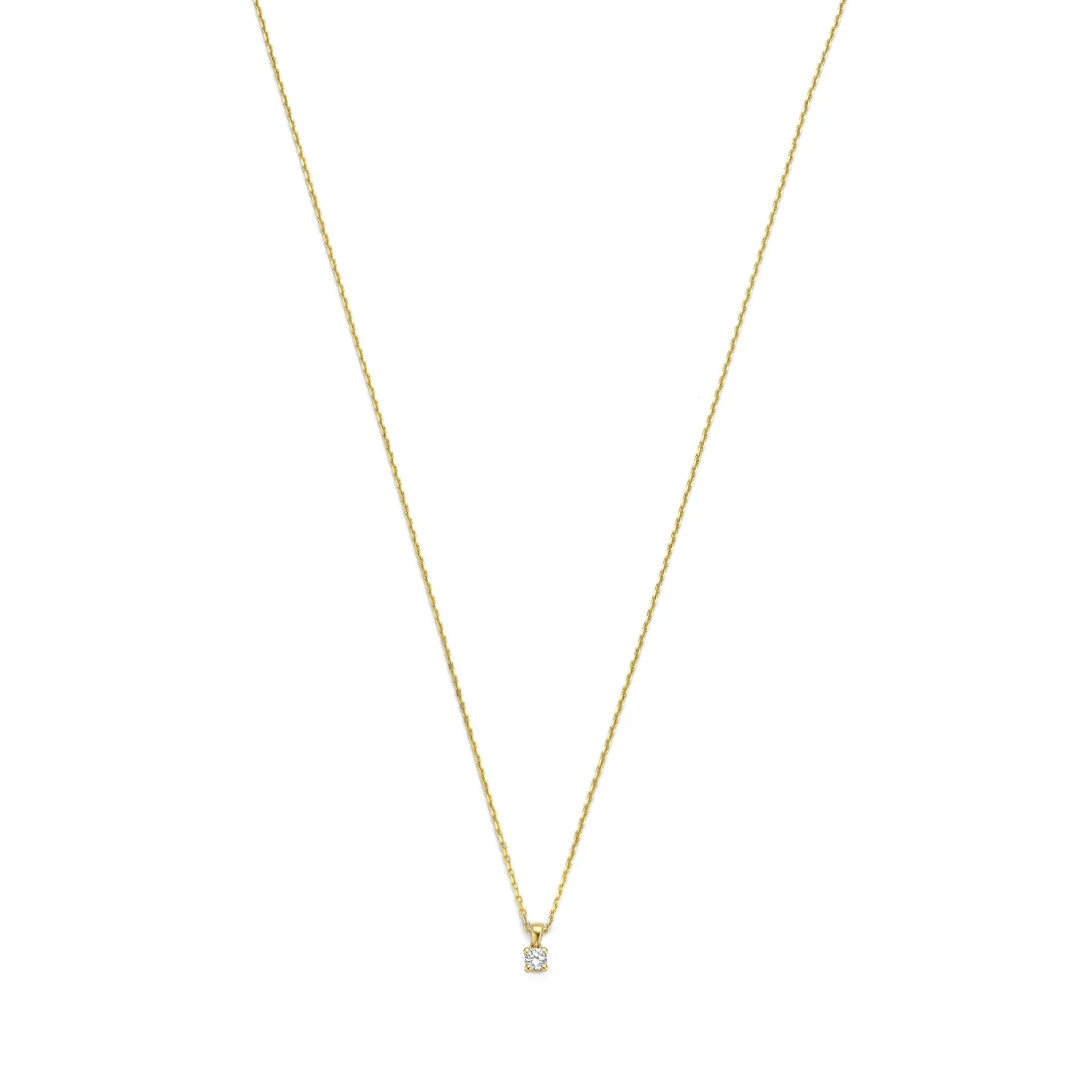 Best De la Paix Celesse 14 karaat gouden collier met diamant 0.07 karaat Diamanten Colliers