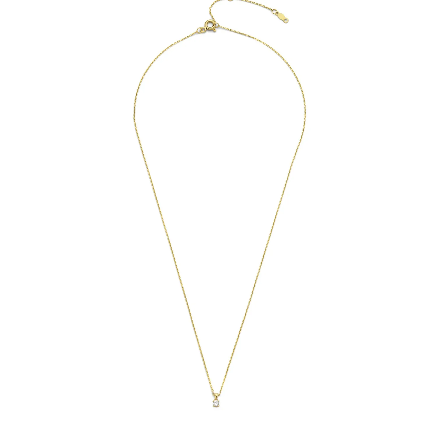 Best De la Paix Celesse 14 karaat gouden collier met diamant 0.07 karaat Diamanten Colliers