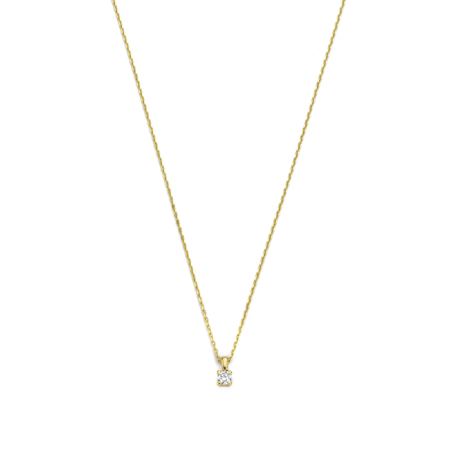 Sale De la Paix Christine 14 karaat gouden collier met diamant 0.10 karaat Diamanten Colliers