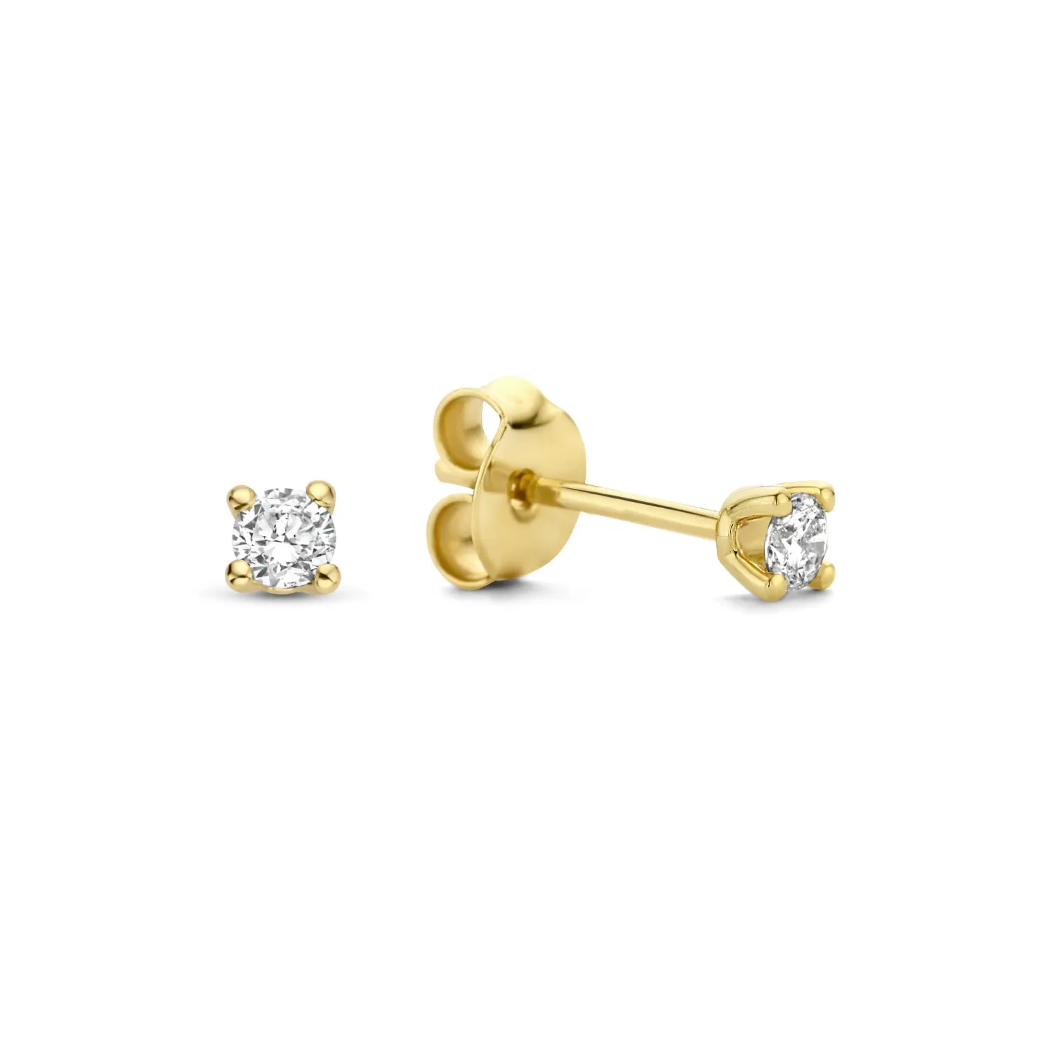 Flash Sale De la Paix Christine 14 karaat gouden Oorknoppen met diamant 0,14 karaat Oorknoppen | Diamanten Oorbellen