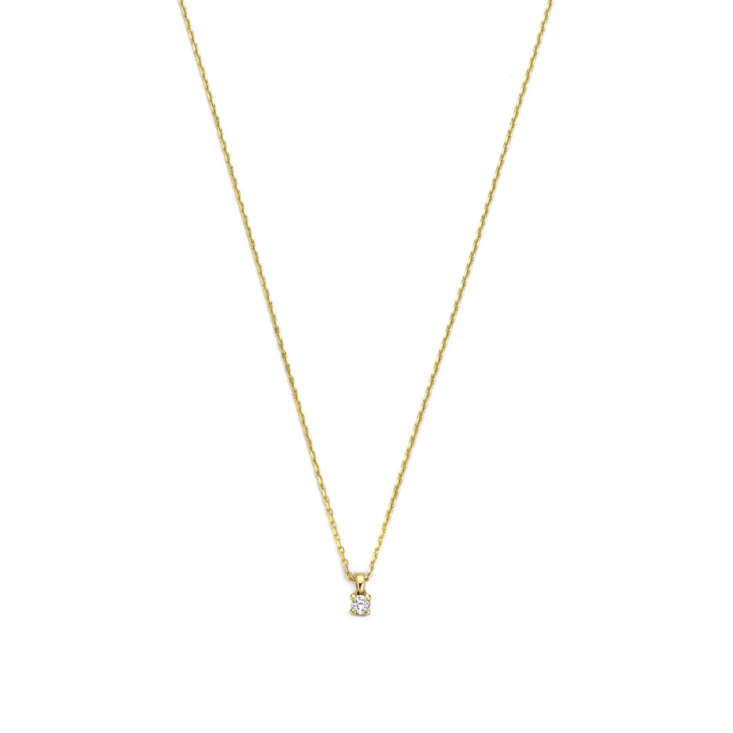 Shop De la Paix Céline 14 karaat gouden collier met diamant 0.05 karaat Diamanten Colliers