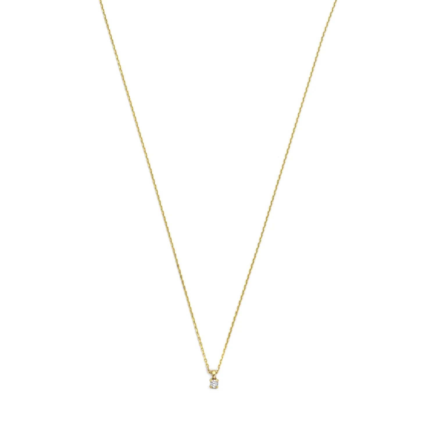 Shop De la Paix Céline 14 karaat gouden collier met diamant 0.05 karaat Diamanten Colliers