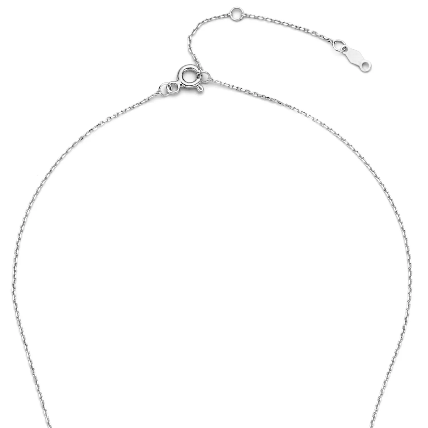 Best Sale De la Paix Céline 14 karaat witgouden collier met diamant 0.05 karaat Witgouden Colliers | Diamanten Colliers