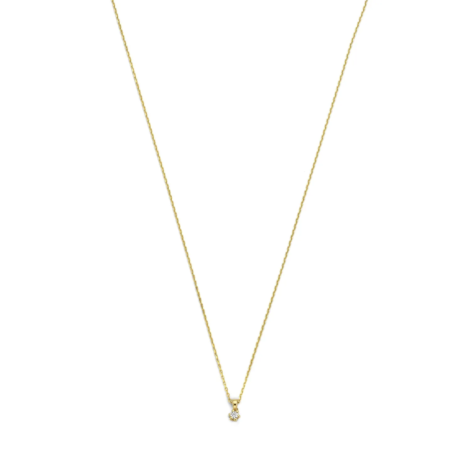 Sale De la Paix Emily 14 karaat gouden collier met diamant 0.05 karaat Diamanten Colliers