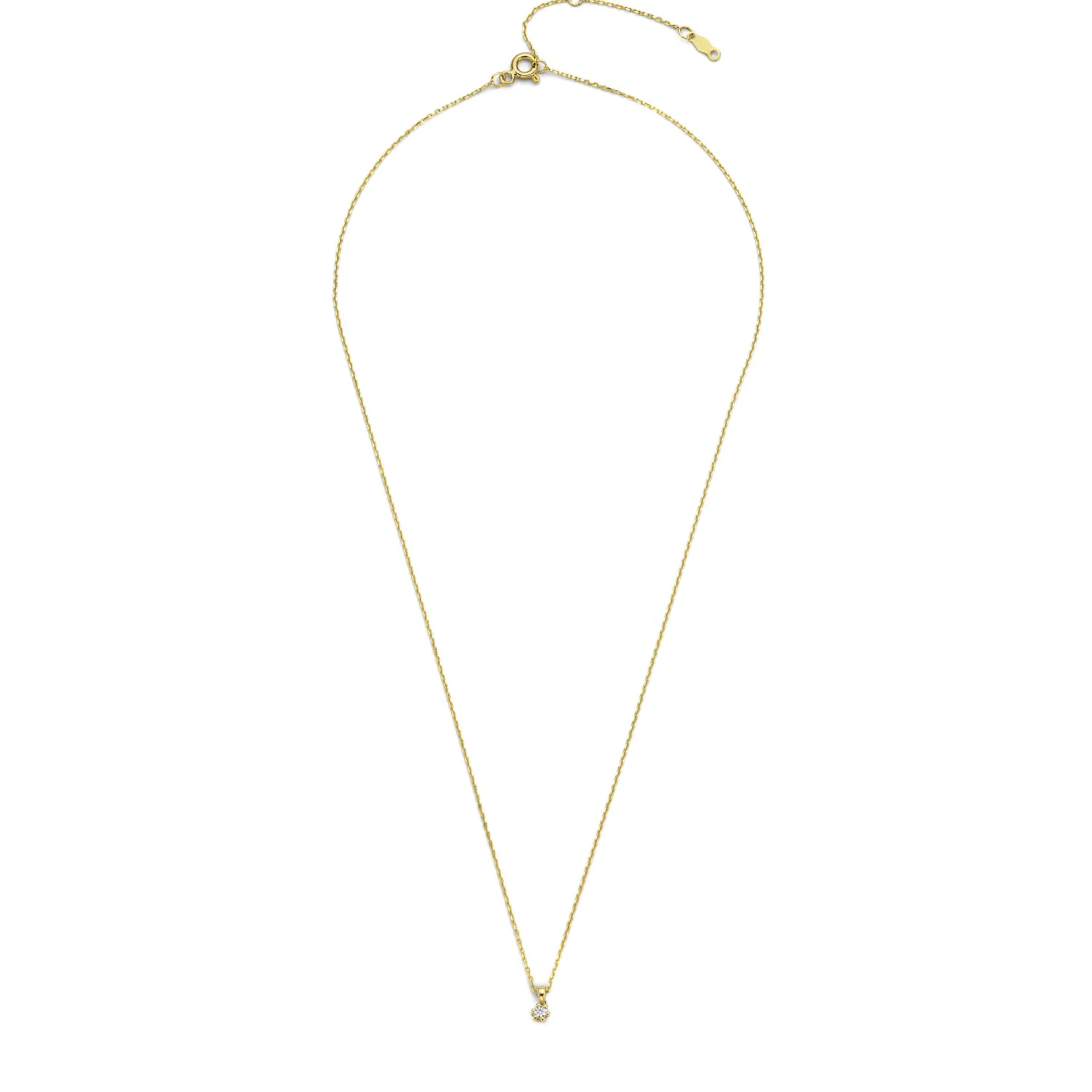 Sale De la Paix Emily 14 karaat gouden collier met diamant 0.05 karaat Diamanten Colliers