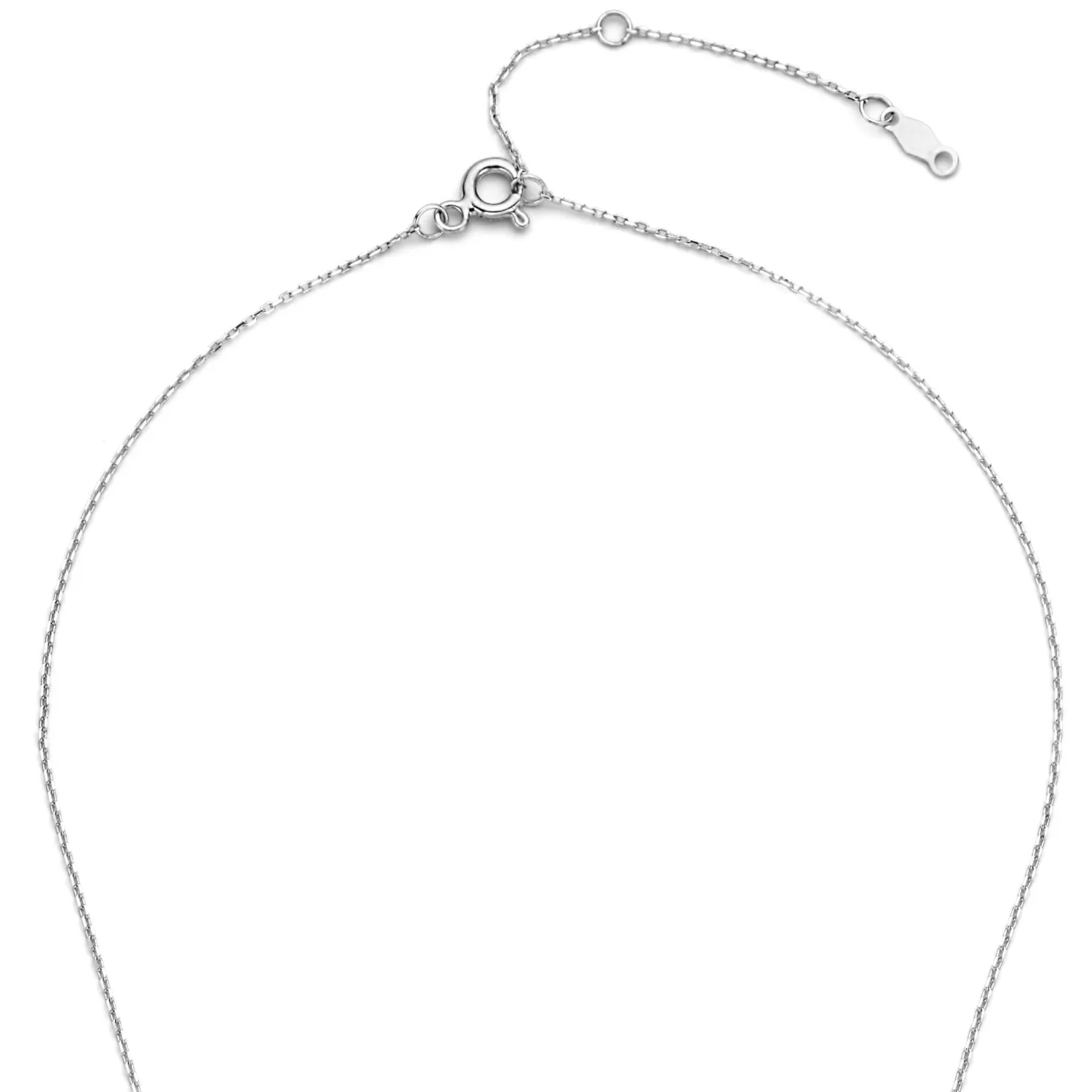 Sale De la Paix Emily 14 karaat witgouden collier met diamant 0.05 karaat Witgouden Colliers | Diamanten Colliers