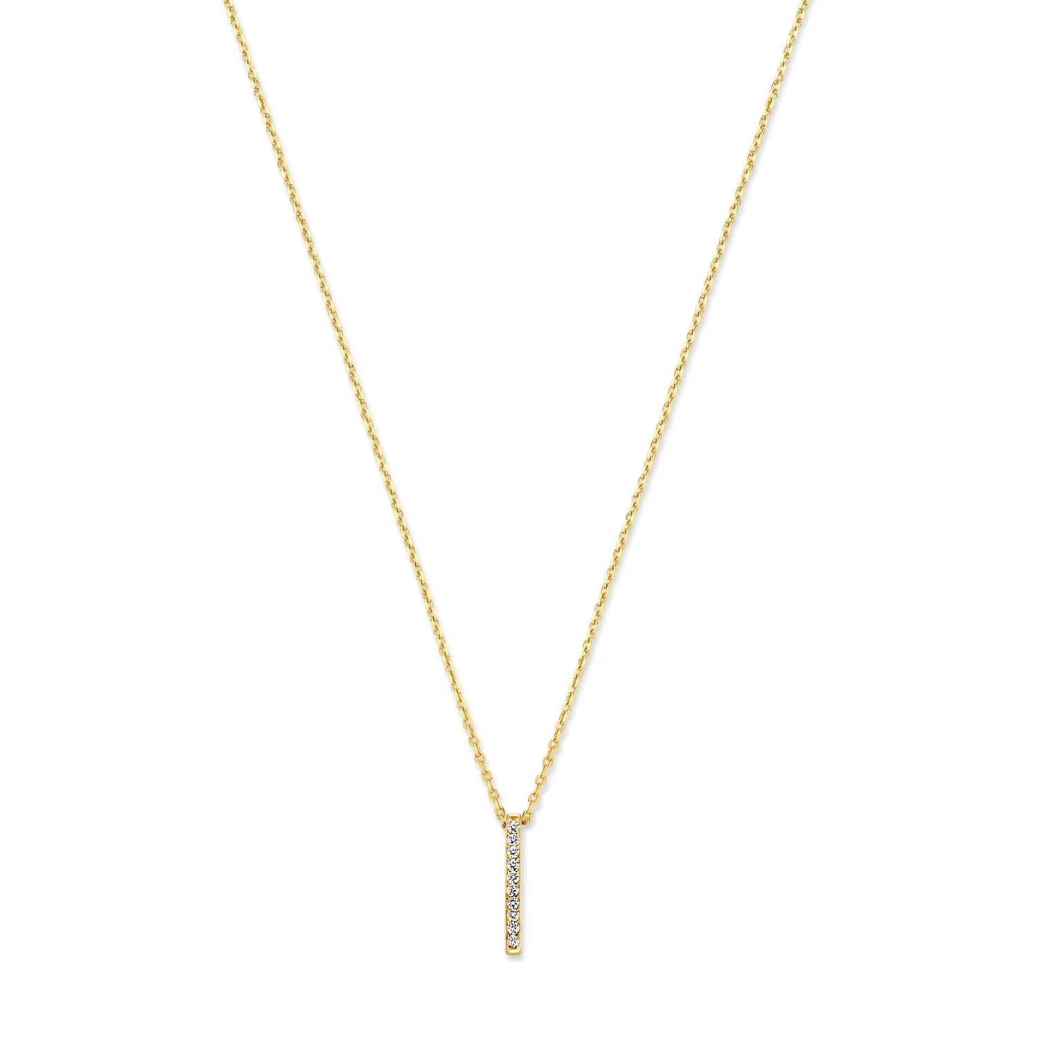 Hot De la Paix Flavie 14 karaat gouden collier met diamant 0.06 karaat Diamanten Colliers