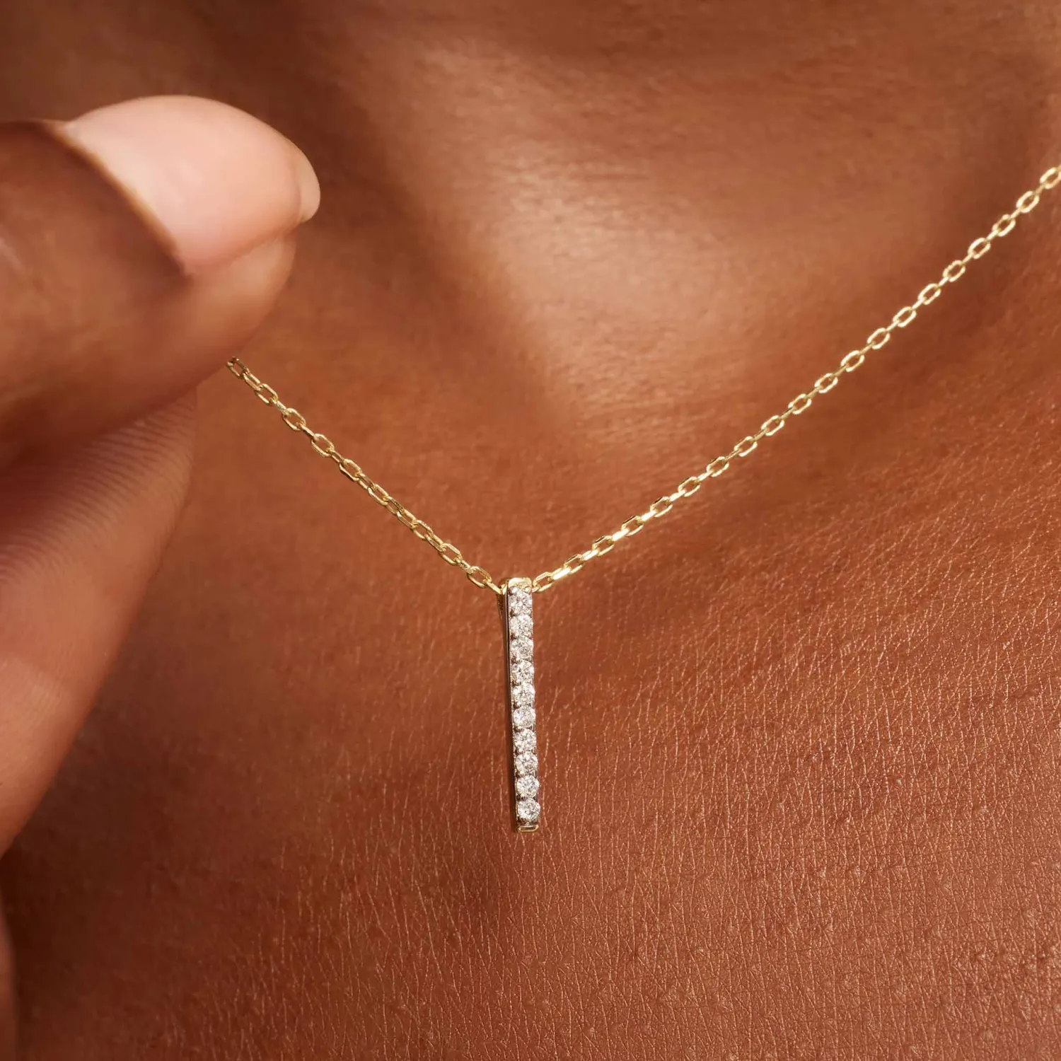 Hot De la Paix Flavie 14 karaat gouden collier met diamant 0.06 karaat Diamanten Colliers