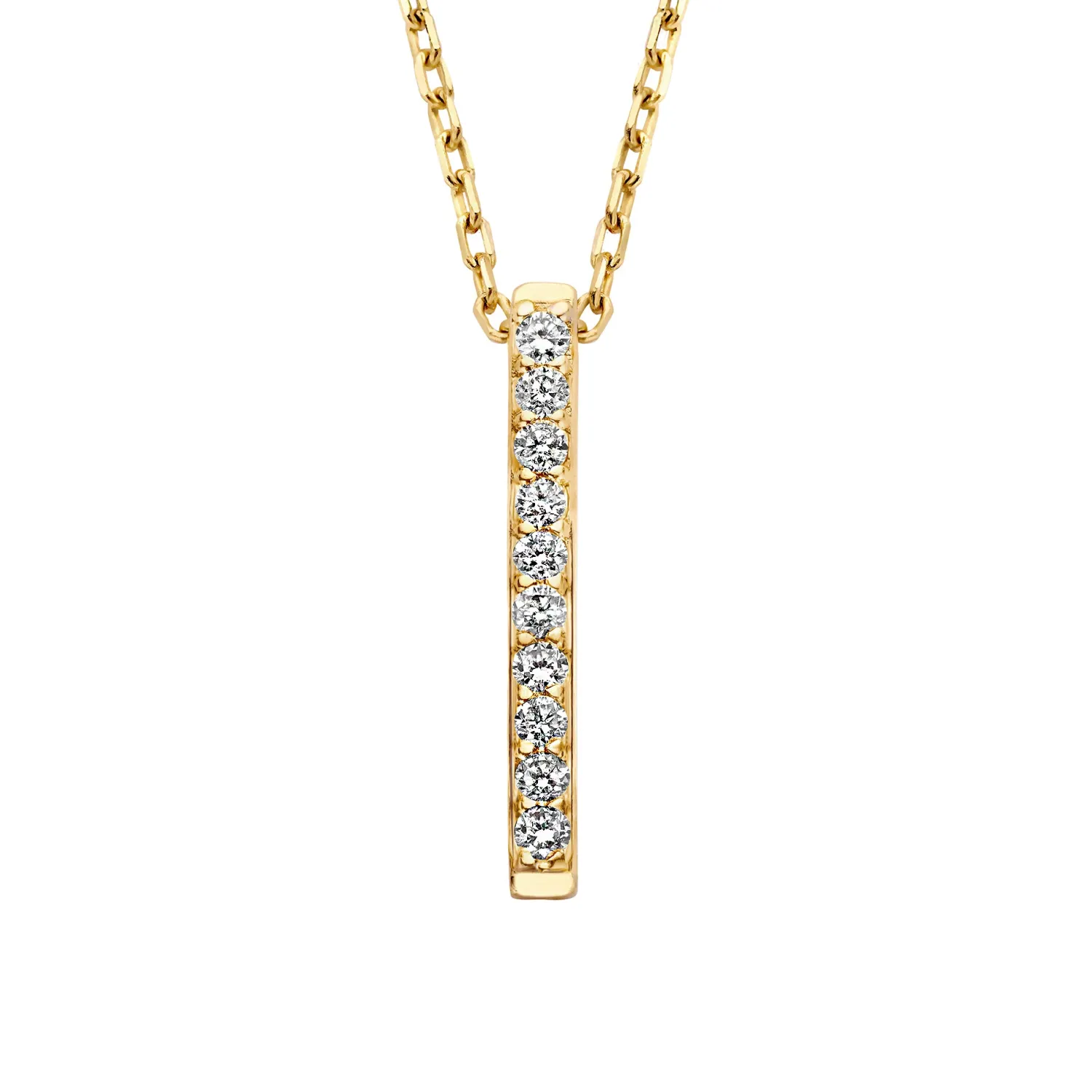 Hot De la Paix Flavie 14 karaat gouden collier met diamant 0.06 karaat Diamanten Colliers