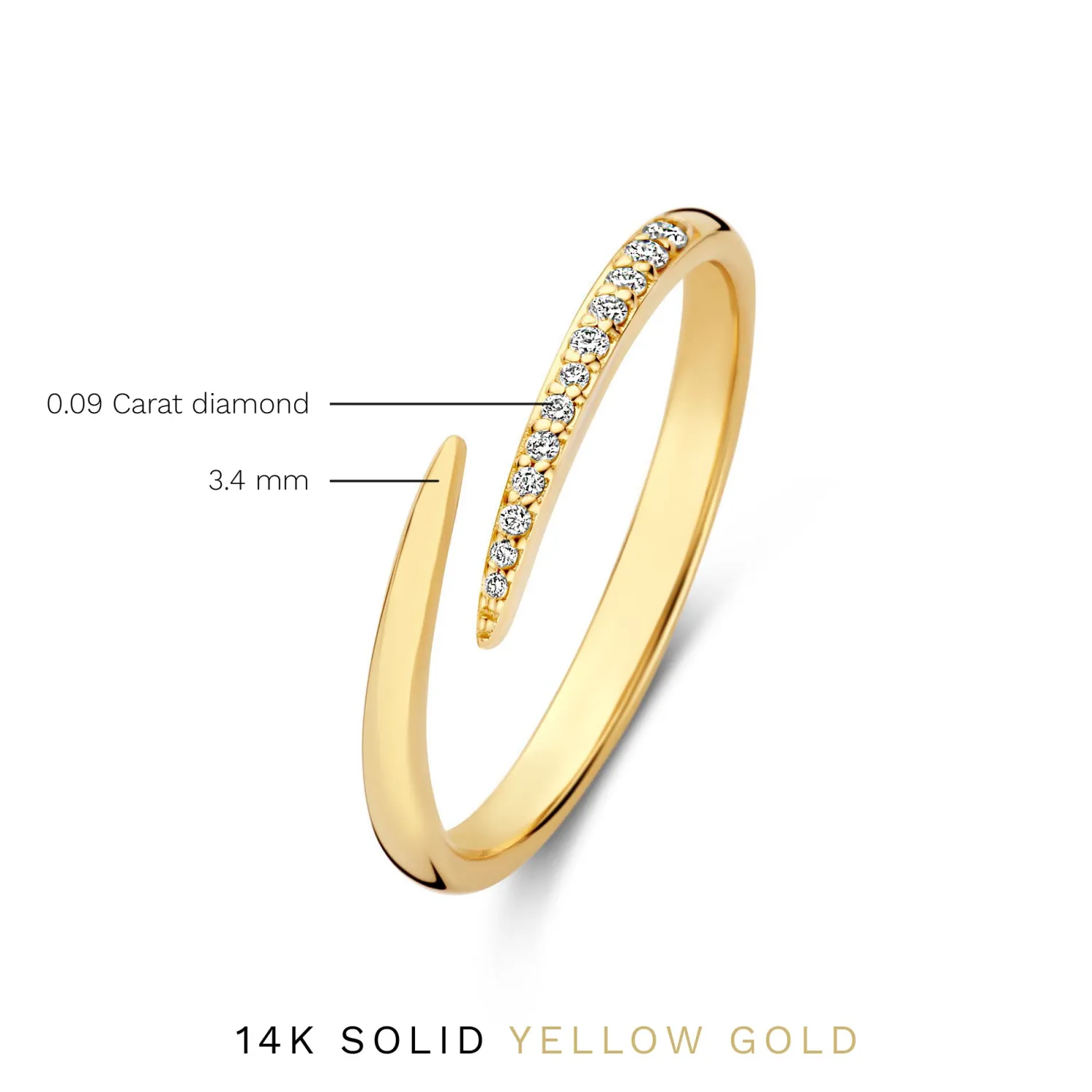 Flash Sale De la Paix Flavie 14 karaat gouden ring met diamant 0.09 karaat Diamanten Ringen | Diamanten Ringen