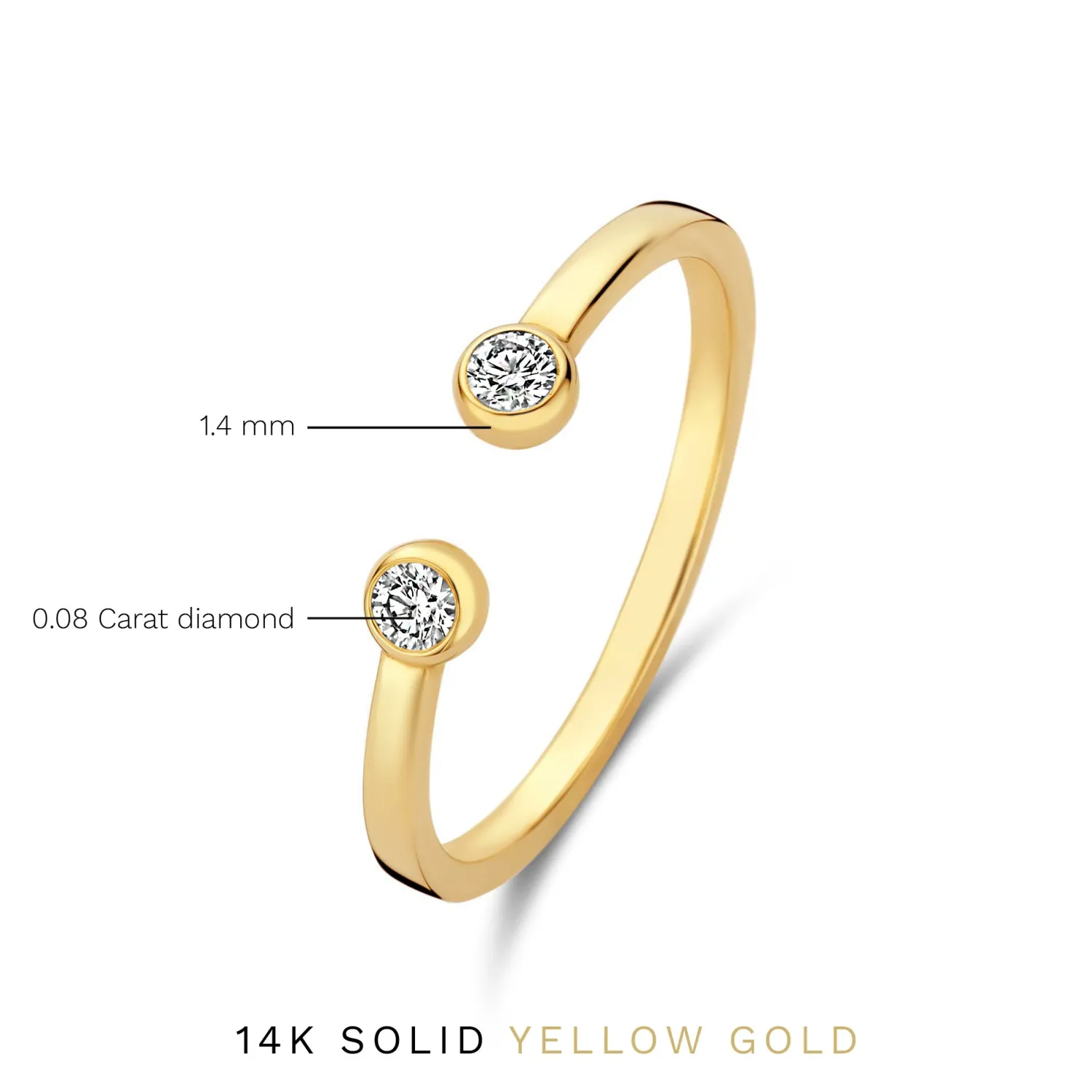 Flash Sale De la Paix Flavie 14 karaat gouden ring met diamant 0.08 karaat Diamanten Ringen | Diamanten Ringen