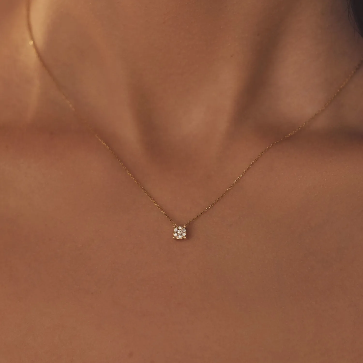 Sale De la Paix Hanaé 14 karaat gouden collier met diamant 0.08 karaat Diamanten Colliers