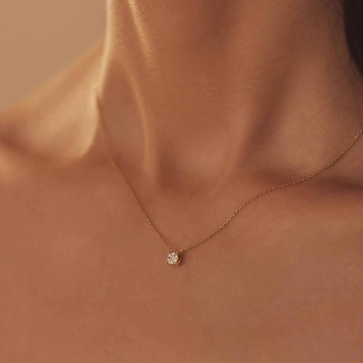 Sale De la Paix Hanaé 14 karaat gouden collier met diamant 0.08 karaat Diamanten Colliers