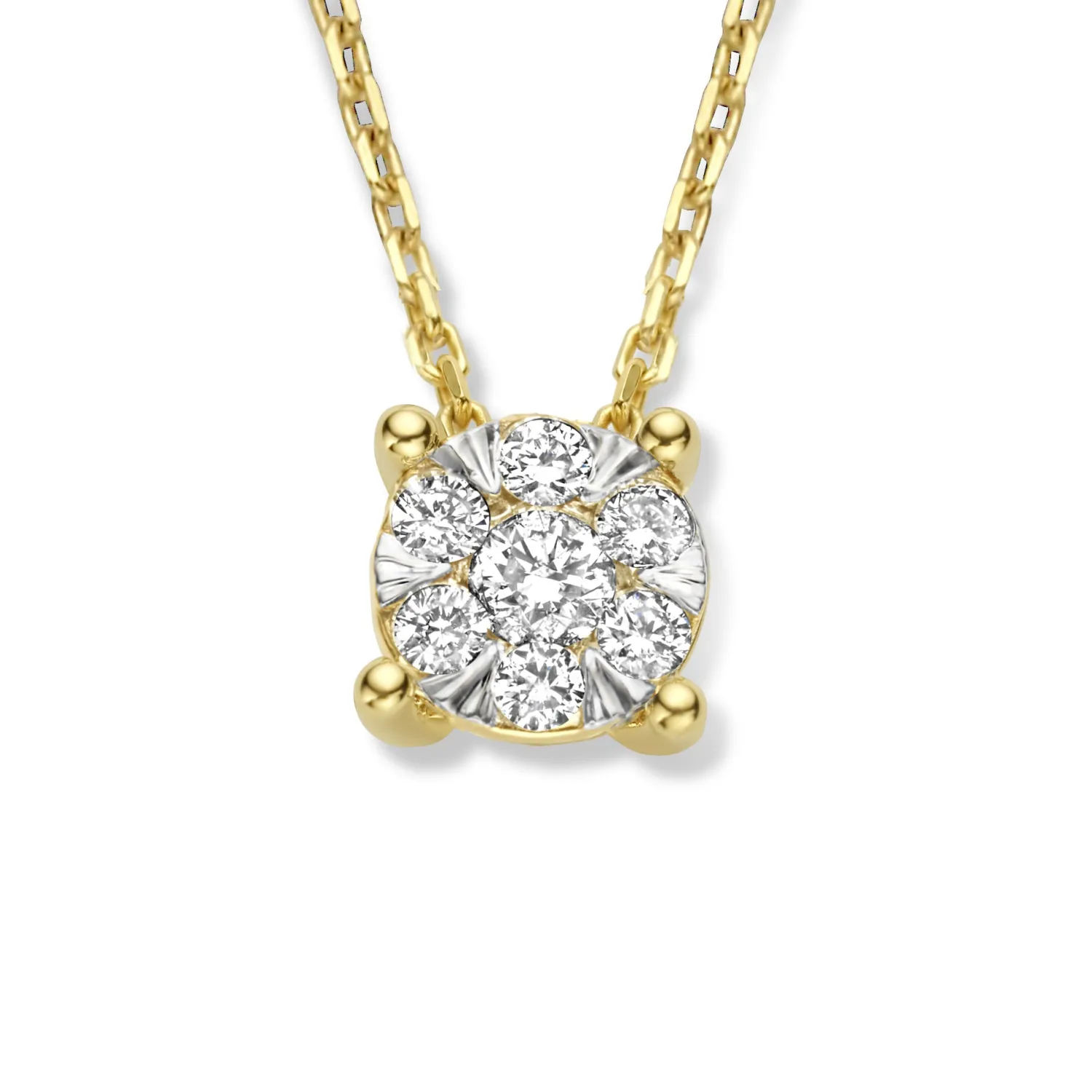 Sale De la Paix Hanaé 14 karaat gouden collier met diamant 0.08 karaat Diamanten Colliers