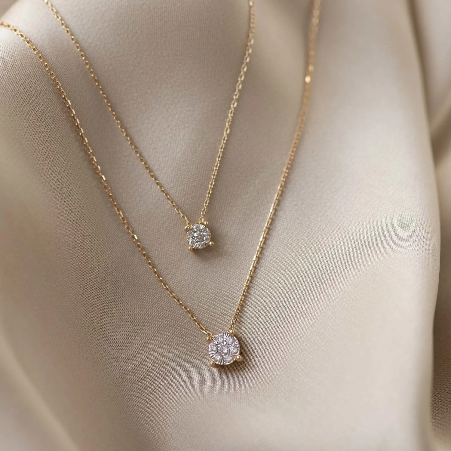 New De la Paix Hanaé 14 karaat gouden collier met diamant 0.14 karaat Diamanten Colliers