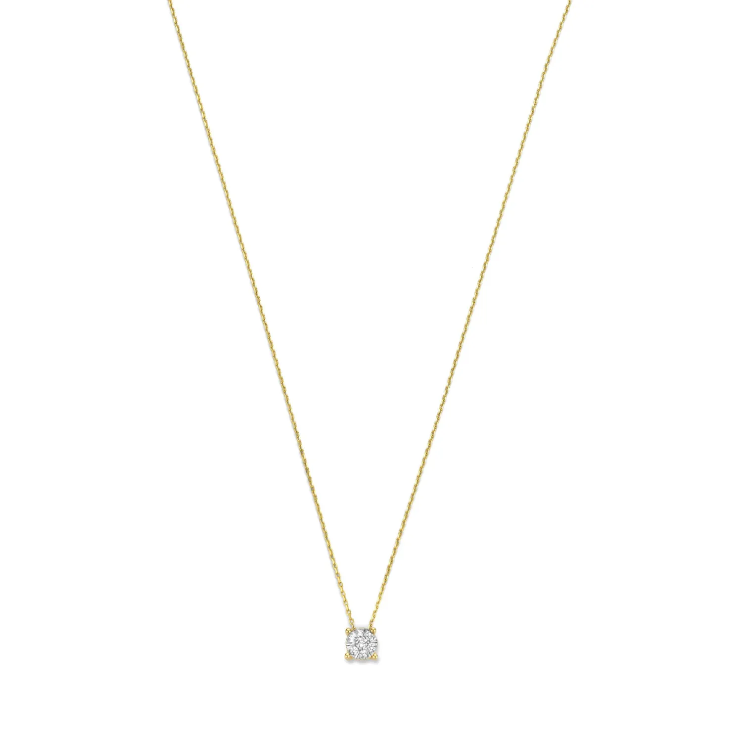 New De la Paix Hanaé 14 karaat gouden collier met diamant 0.14 karaat Diamanten Colliers