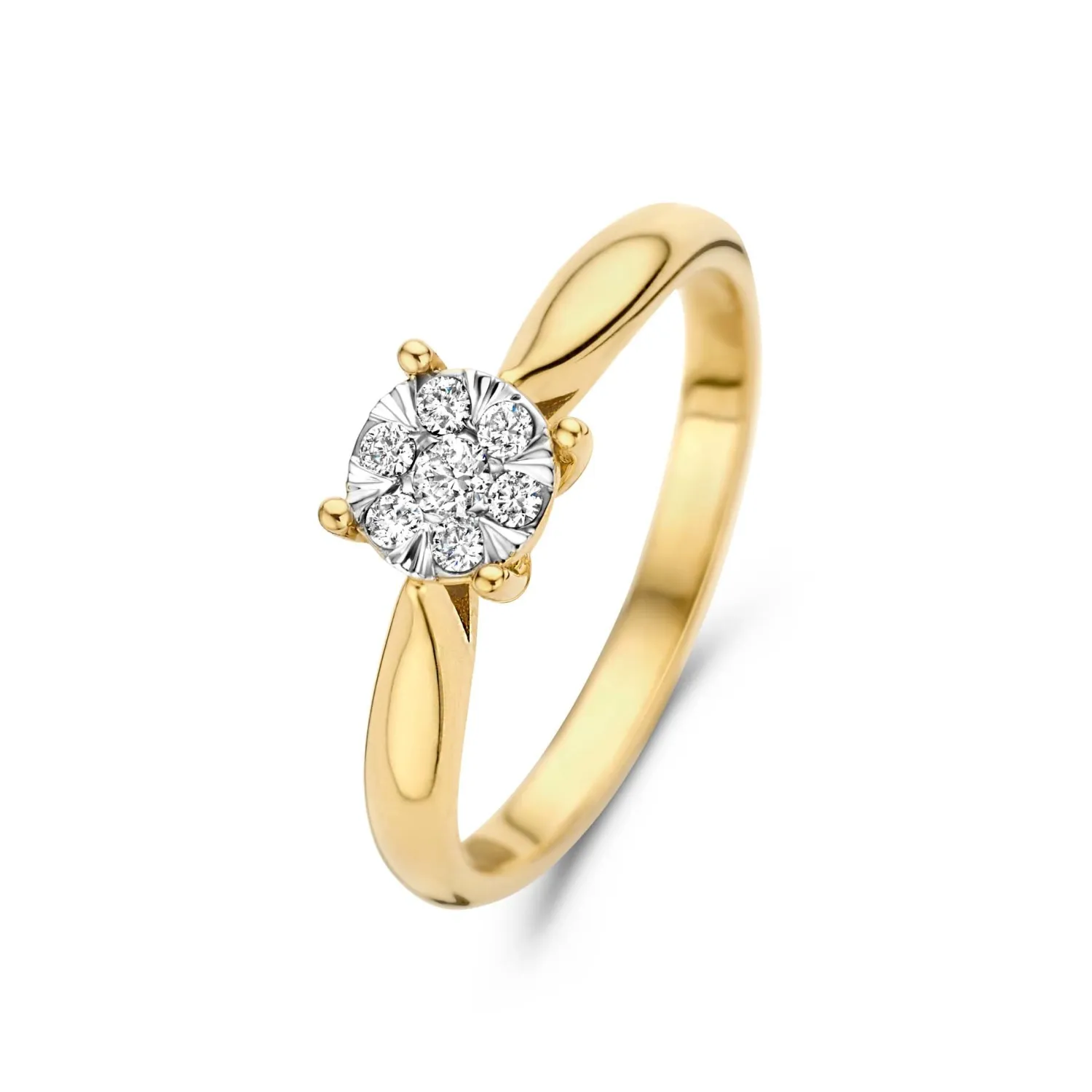 Fashion De la Paix Hanaé 14 karaat gouden ring met diamant 0.14 karaat Diamanten Ringen | Diamanten Ringen