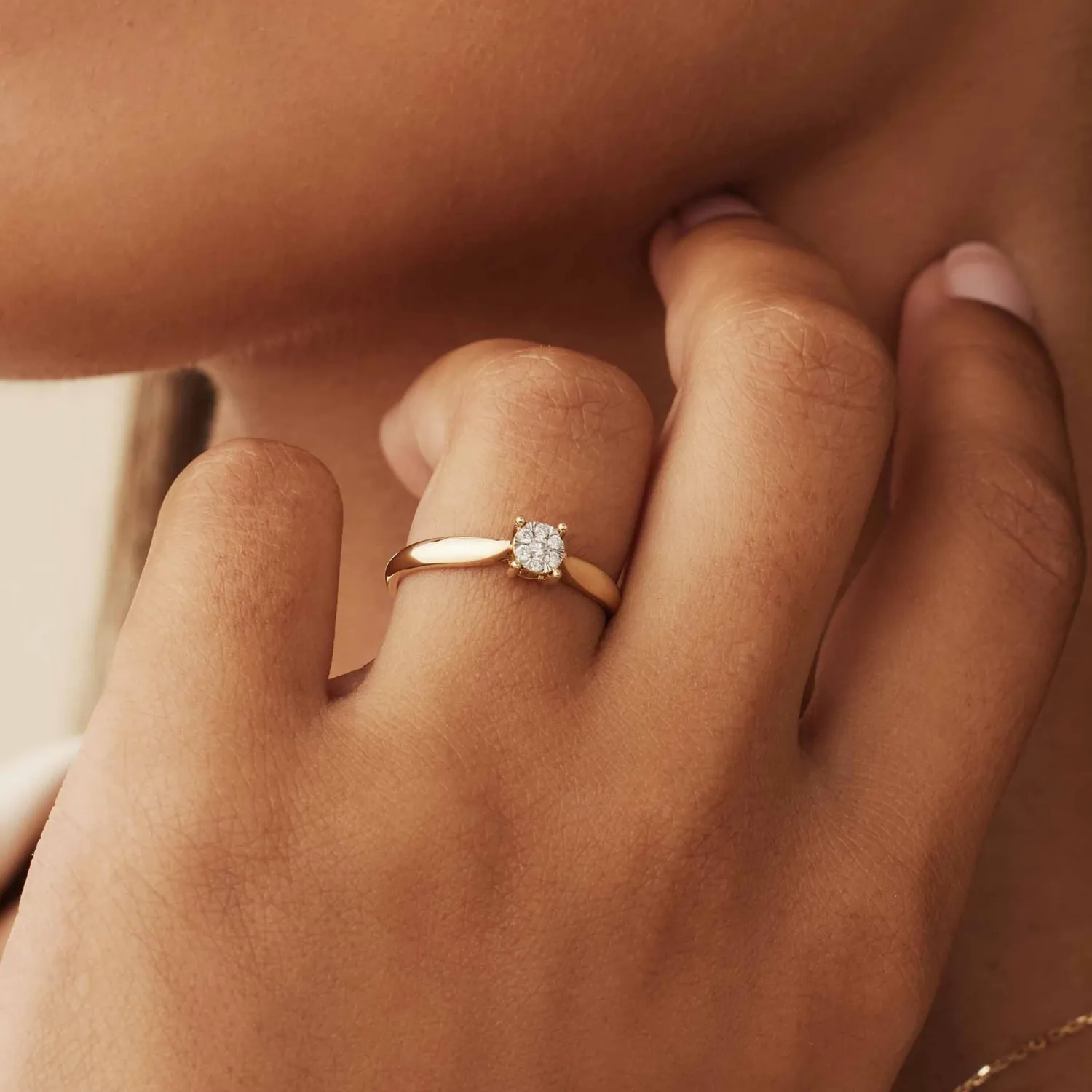 Online De la Paix Hanaé 14 karaat gouden ring met diamant 0.08 karaat Diamanten Ringen | Diamanten Ringen