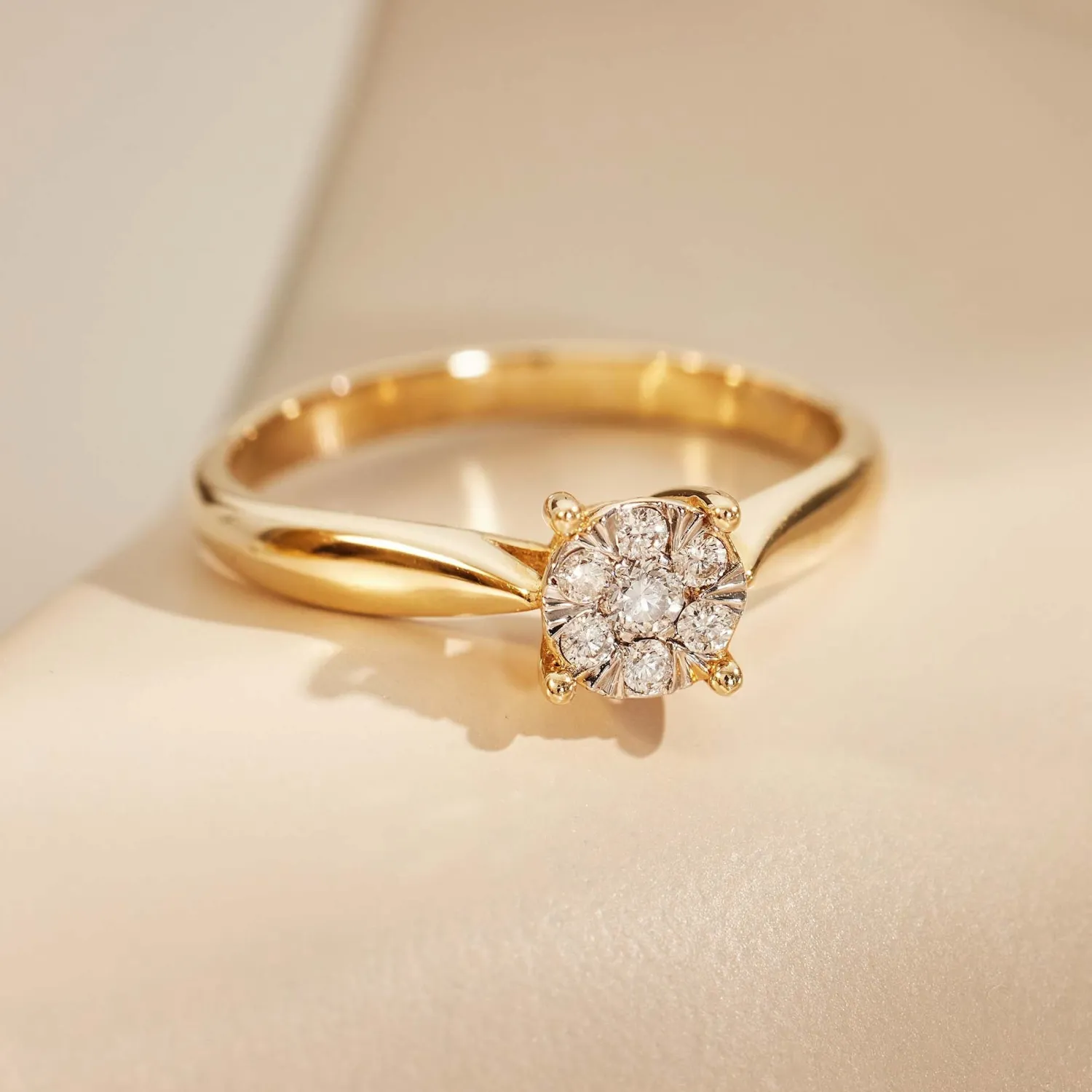 Fashion De la Paix Hanaé 14 karaat gouden ring met diamant 0.14 karaat Diamanten Ringen | Diamanten Ringen