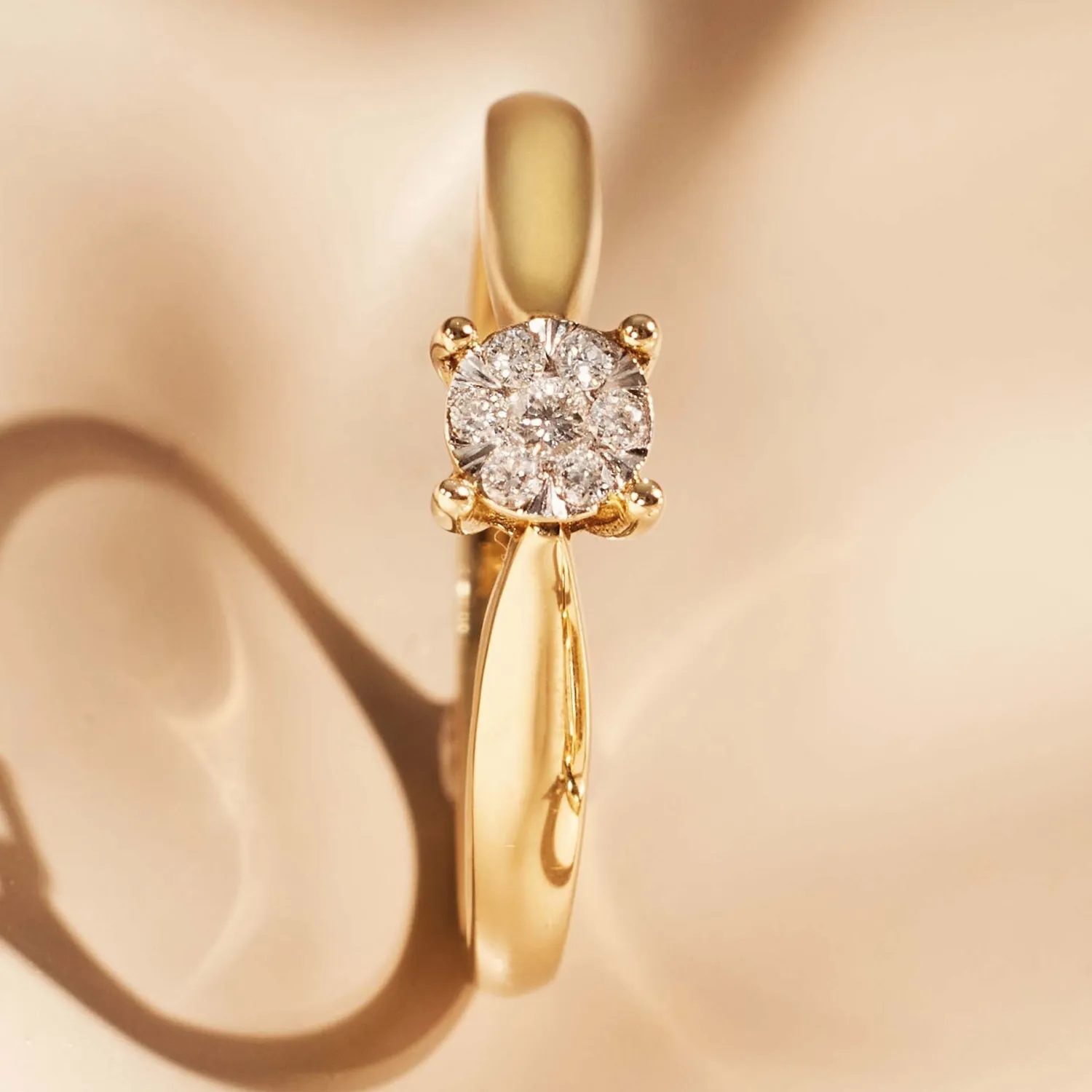Fashion De la Paix Hanaé 14 karaat gouden ring met diamant 0.14 karaat Diamanten Ringen | Diamanten Ringen
