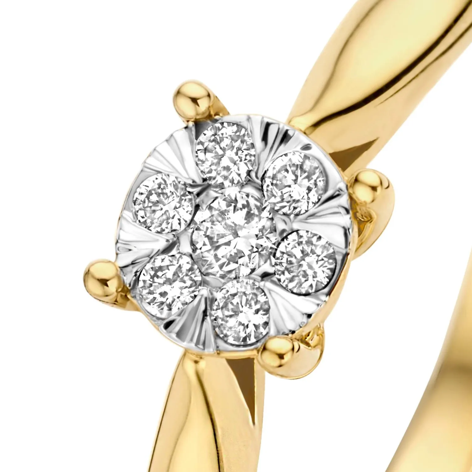 Fashion De la Paix Hanaé 14 karaat gouden ring met diamant 0.14 karaat Diamanten Ringen | Diamanten Ringen