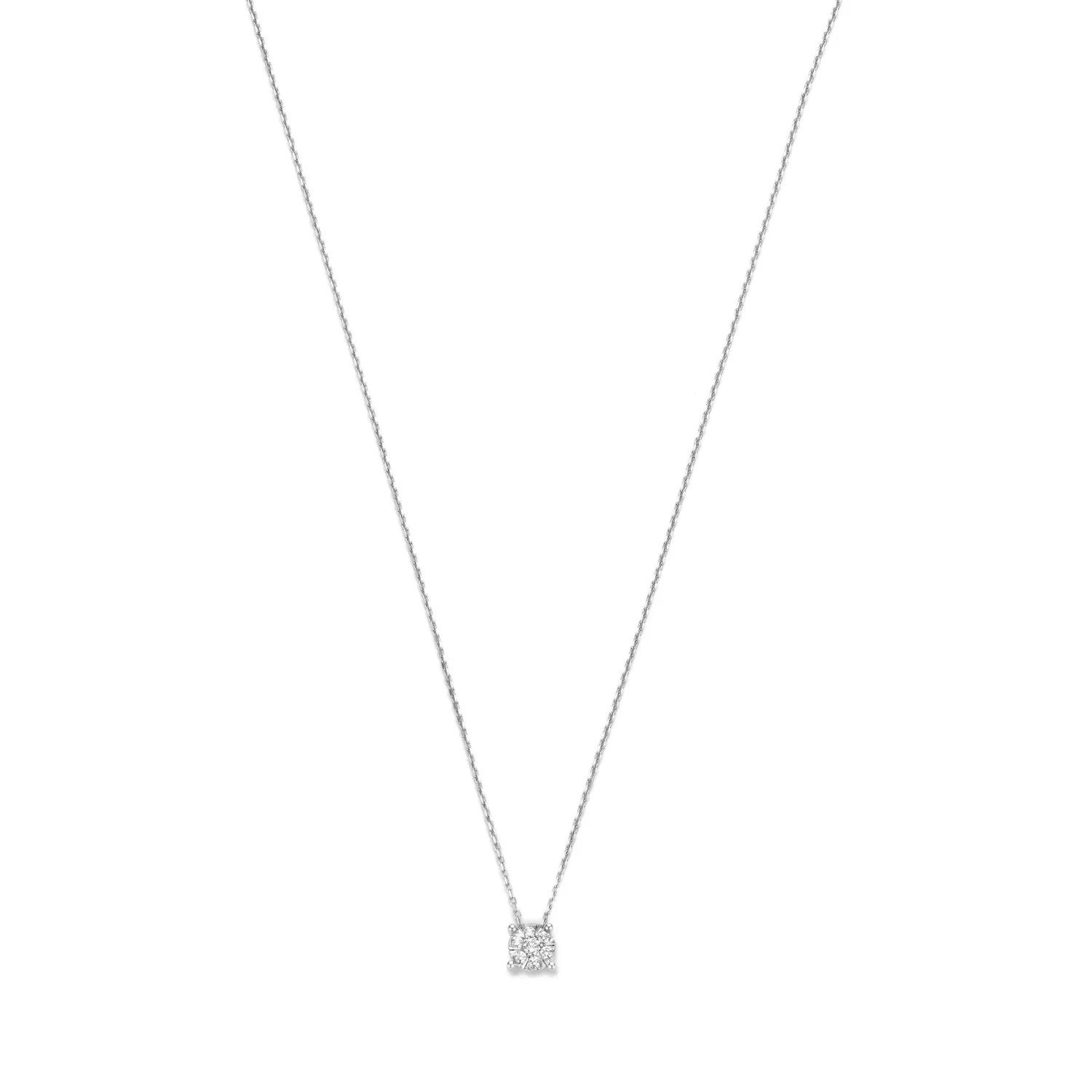 Online De la Paix Hanaé 14 karaat witgouden collier met diamant 0.14 karaat Witgouden Colliers | Diamanten Colliers