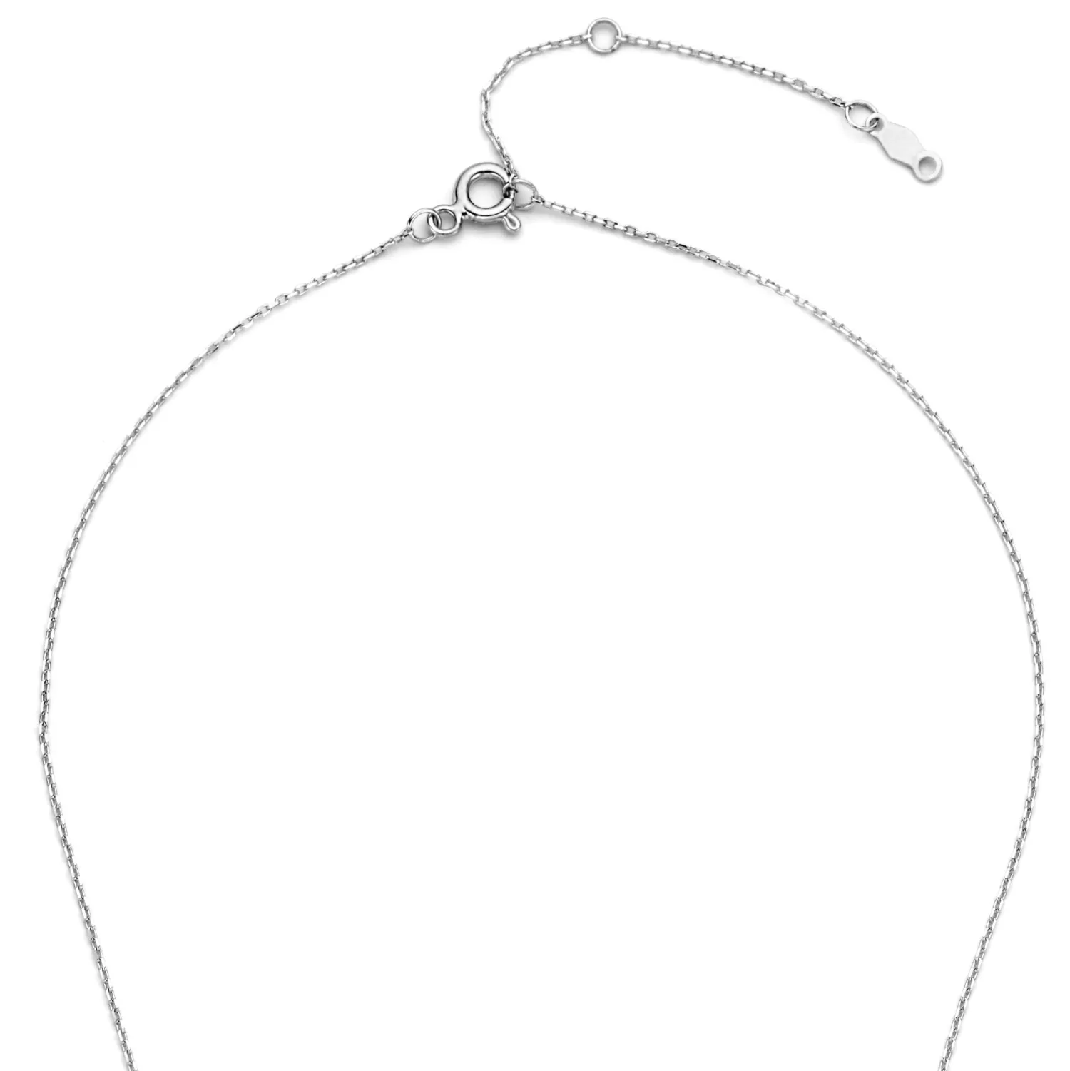 Shop De la Paix Hanaé 14 karaat witgouden collier met diamant 0.08 karaat Witgouden Colliers | Diamanten Colliers