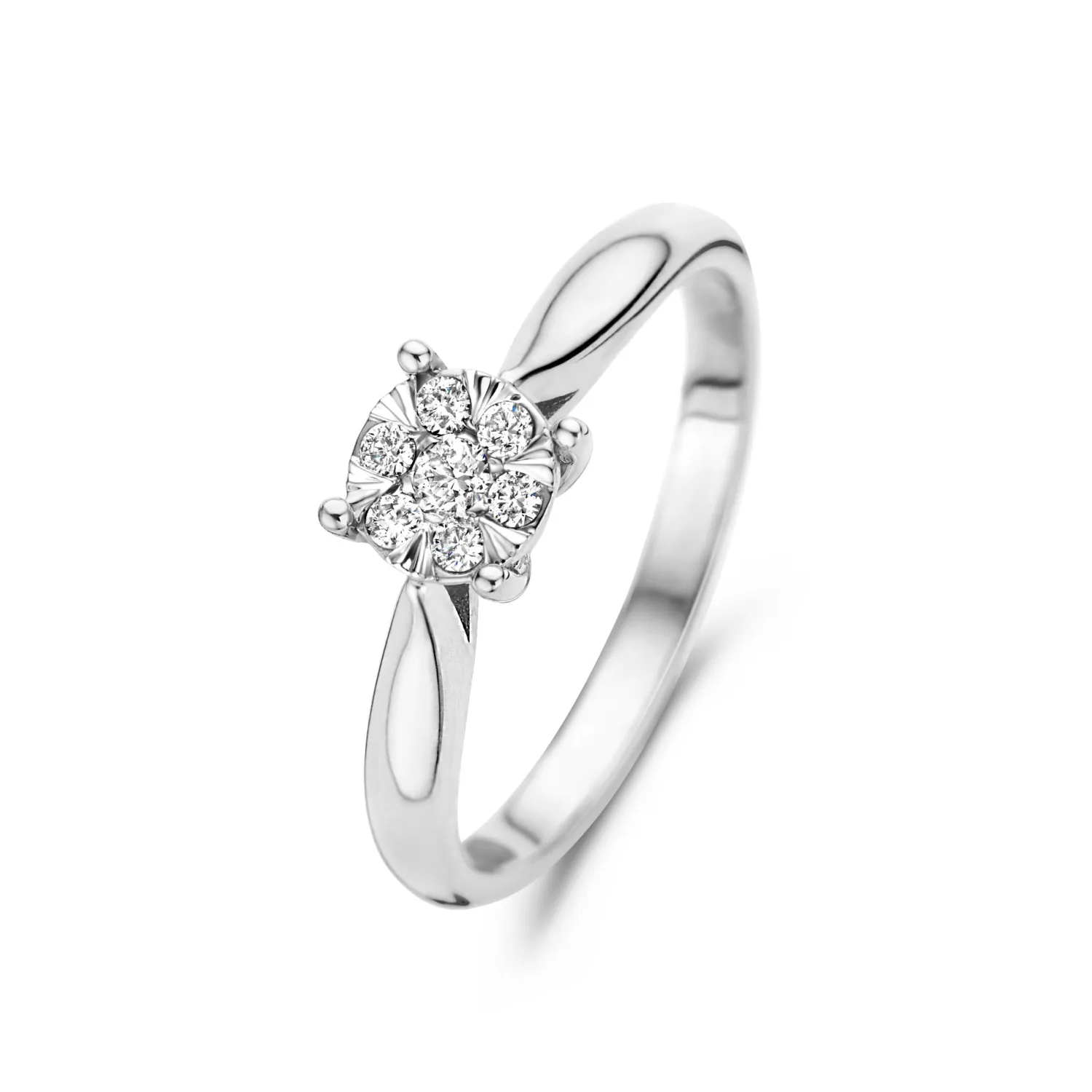 Fashion De la Paix Hanaé 14 karaat witgouden ring met diamant 0.14 karaat Witgouden Ringen | Ringen Met Steentjes