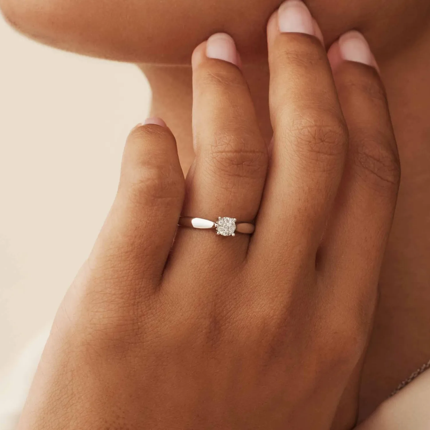 New De la Paix Hanaé 14 karaat witgouden ring met diamant 0.08 karaat Diamanten Ringen | Diamanten Ringen