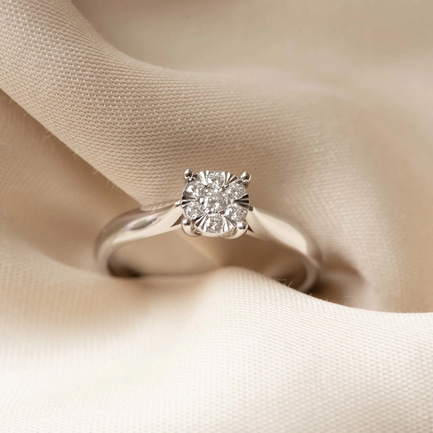 Fashion De la Paix Hanaé 14 karaat witgouden ring met diamant 0.14 karaat Witgouden Ringen | Ringen Met Steentjes