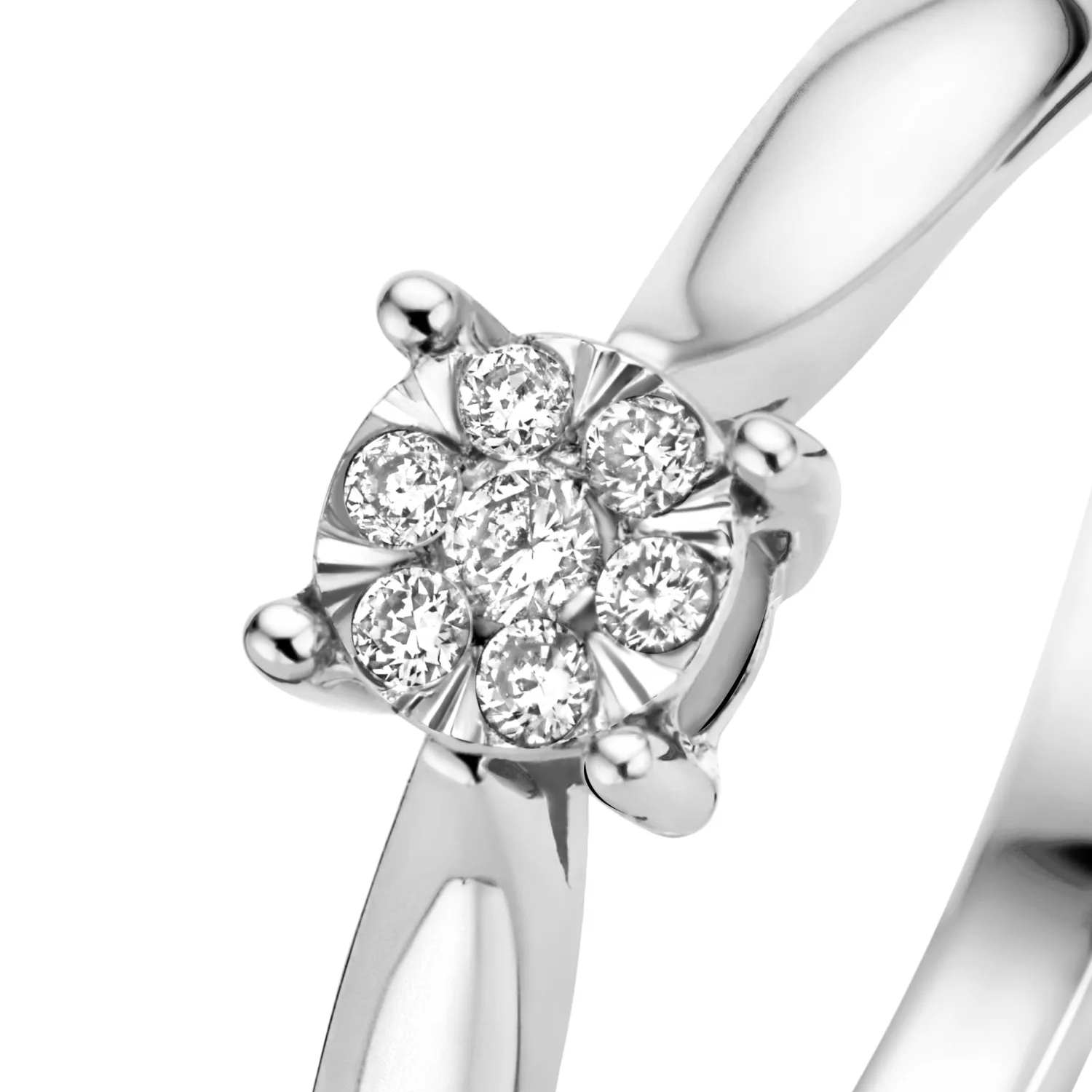 New De la Paix Hanaé 14 karaat witgouden ring met diamant 0.08 karaat Diamanten Ringen | Diamanten Ringen